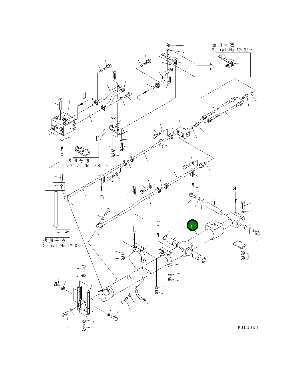 Цилиндр 207-957-5110 Komatsu