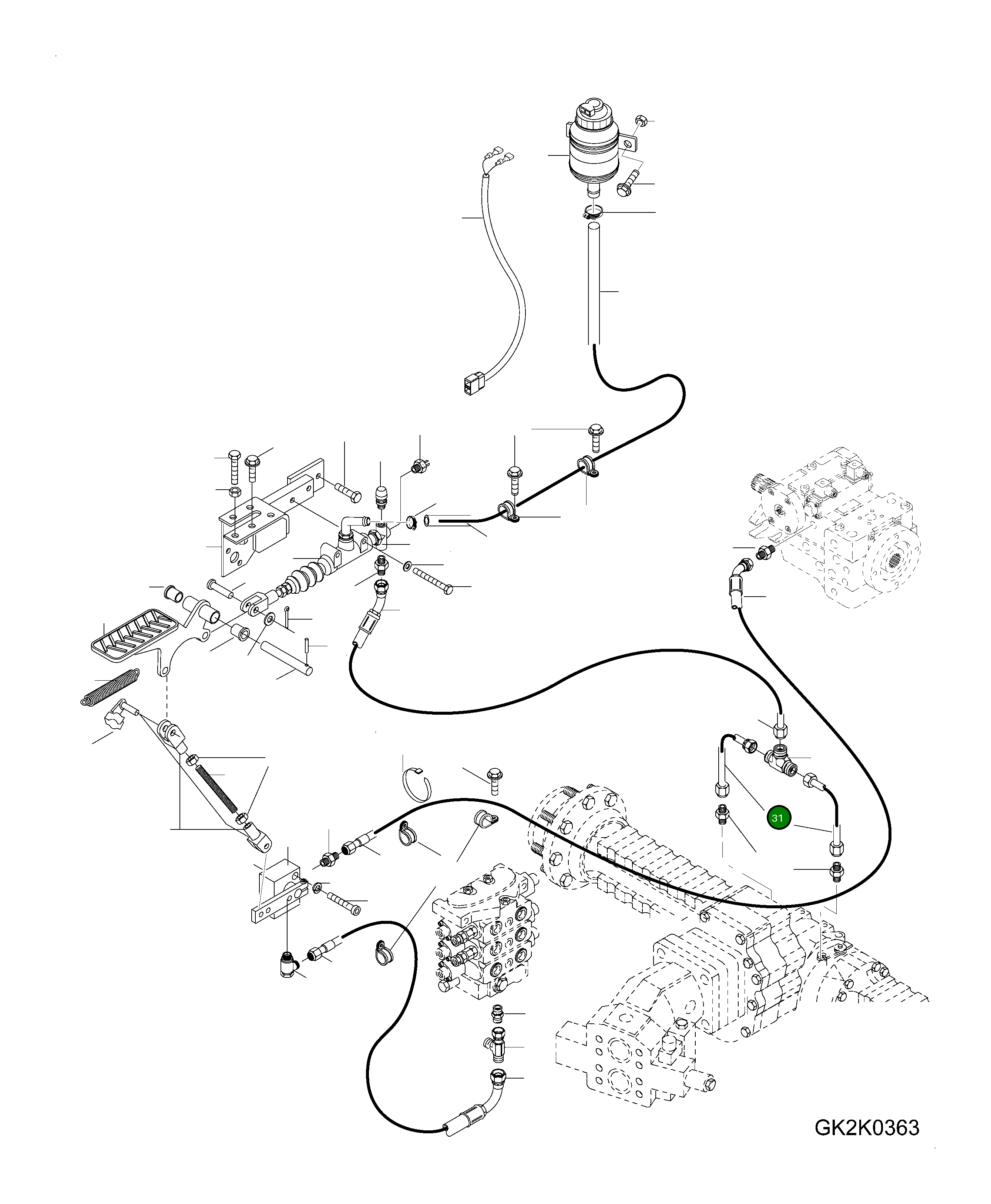 Трубка 42U-43-17180 Komatsu