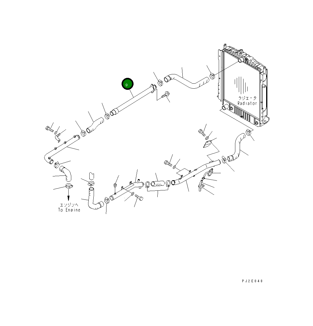 Трубка 23B-03-33780 Komatsu