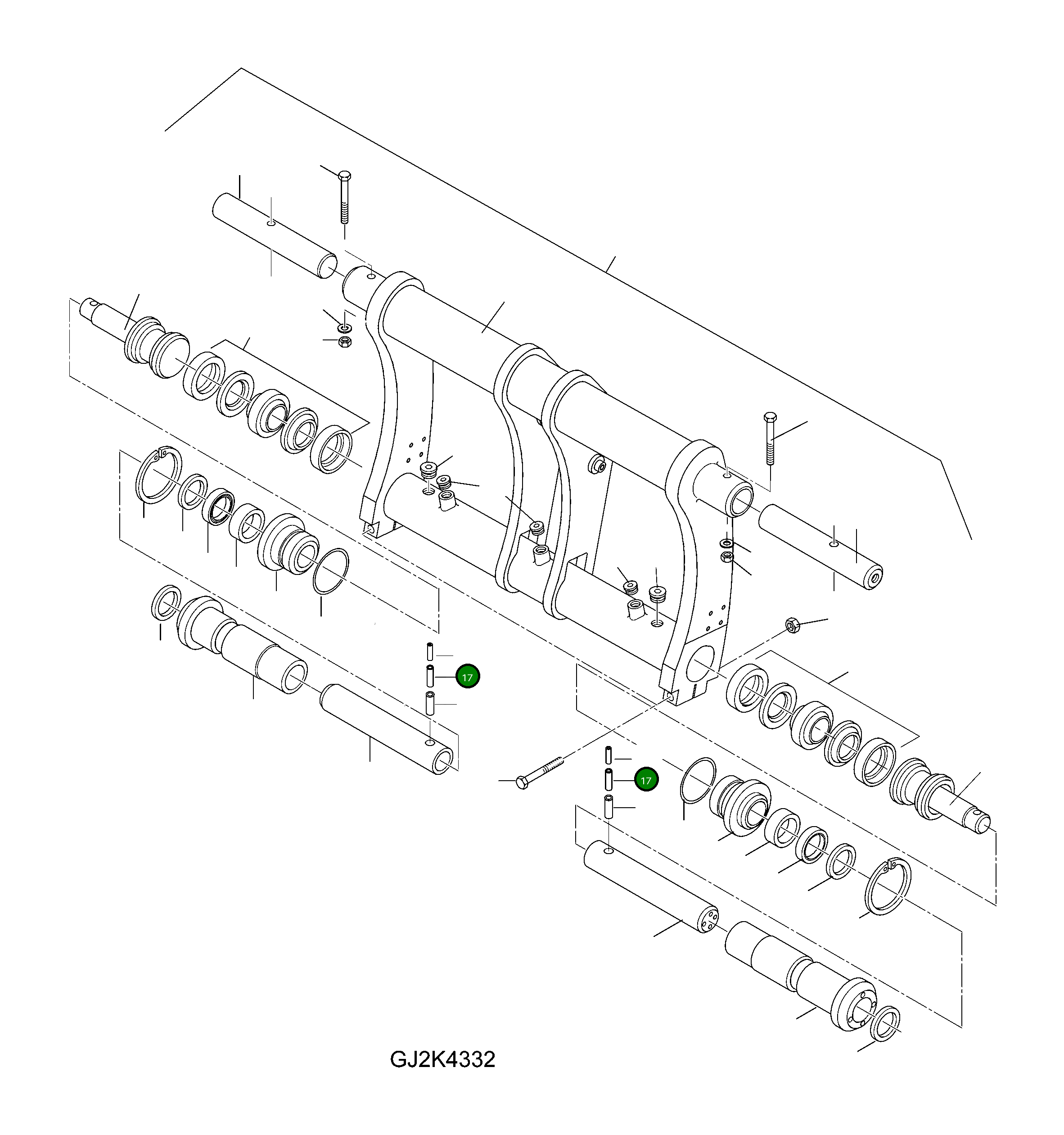 Установочный штифт 42U-70-H0R09 Komatsu