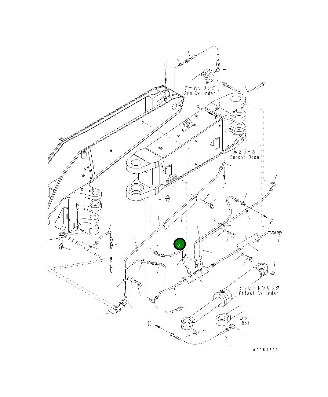 Трубка 208-70-64751 Komatsu