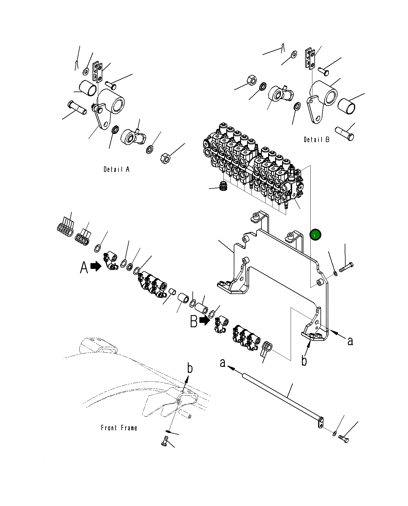 Управляющий клапан 23H-61-12700 Komatsu