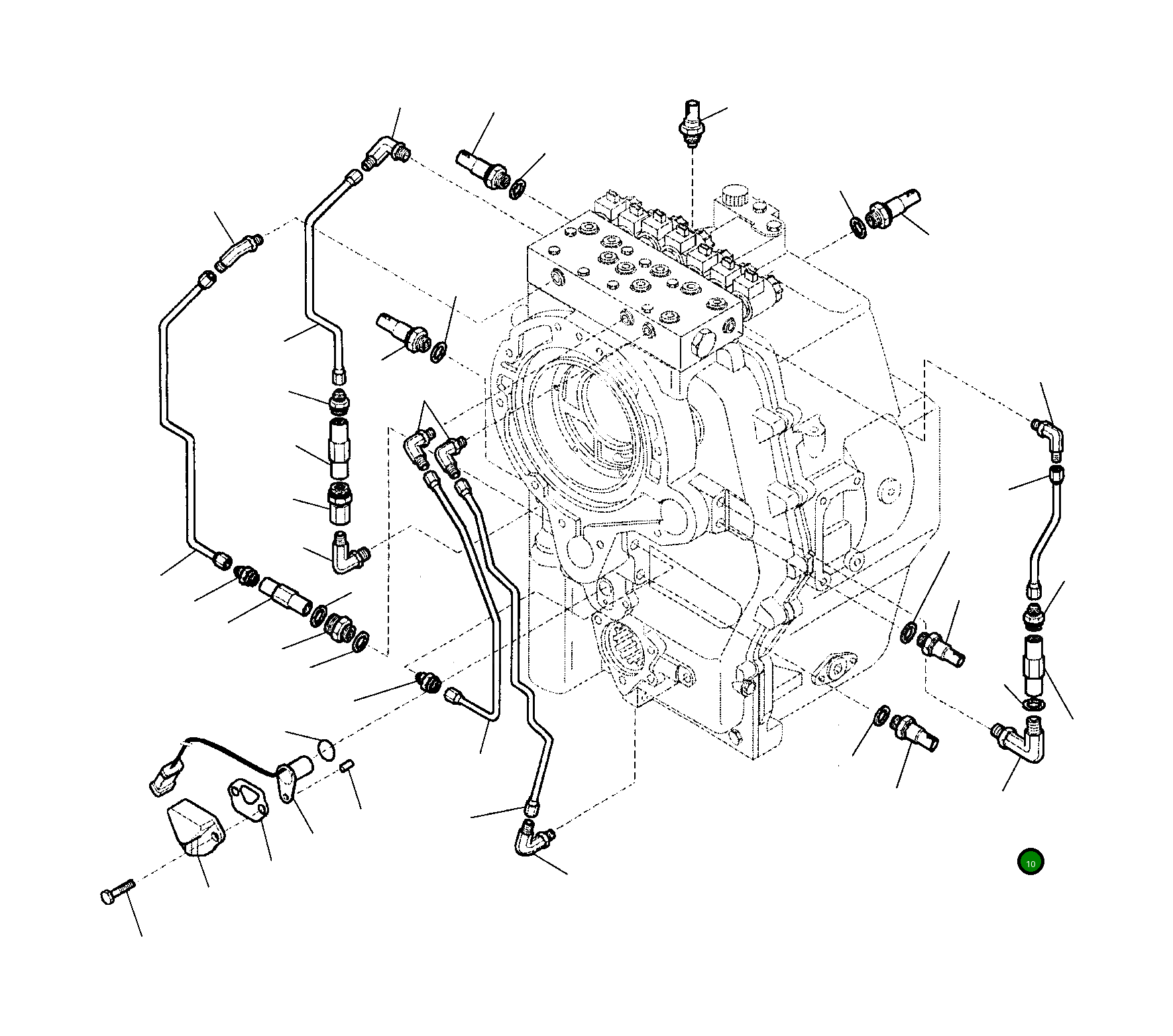 Угловой штуцер CAO140335 Komatsu