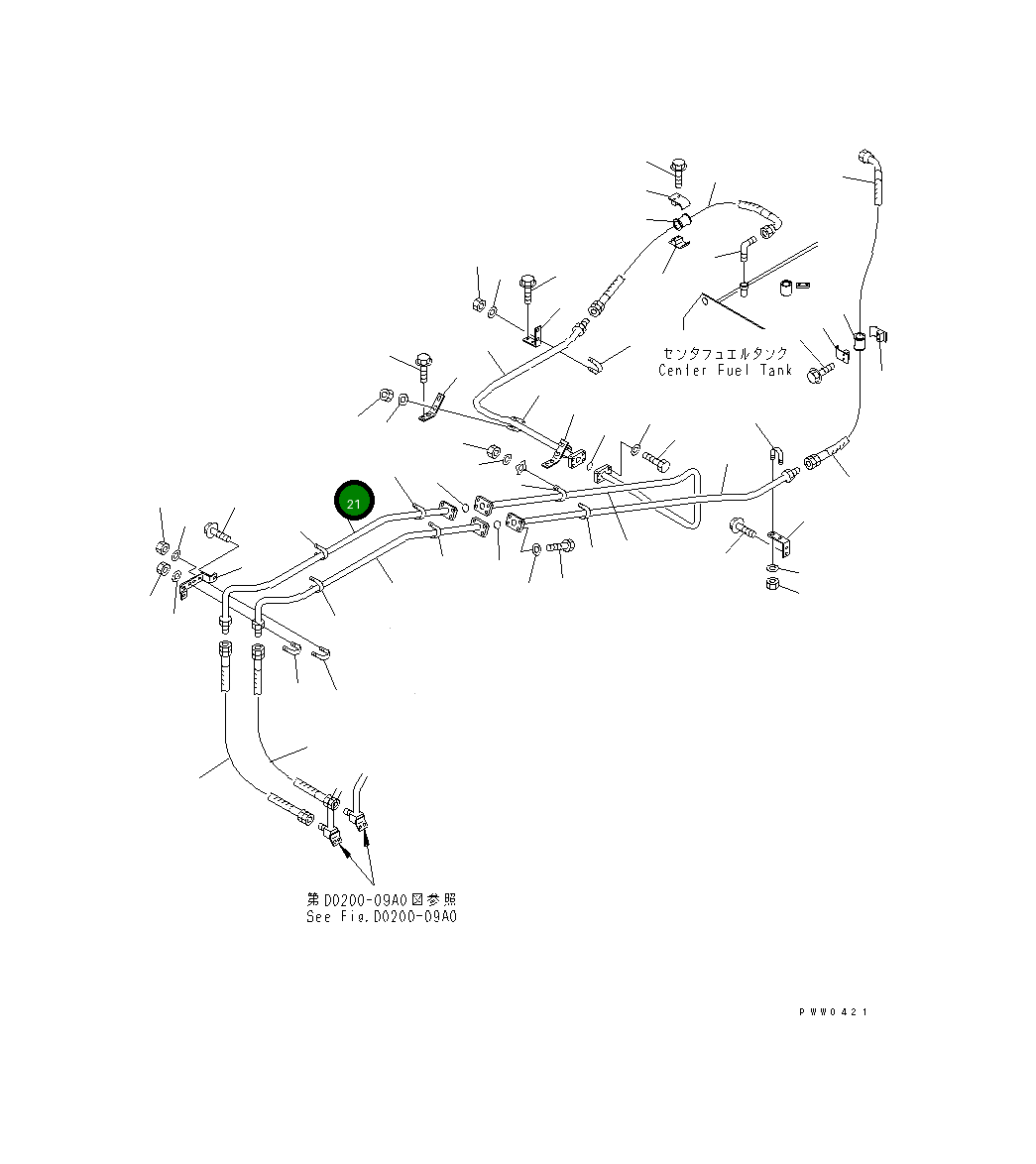 Трубка 42C-04-13950 Komatsu