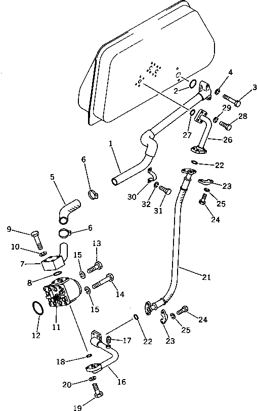 Трубка 130-62-71110 Komatsu