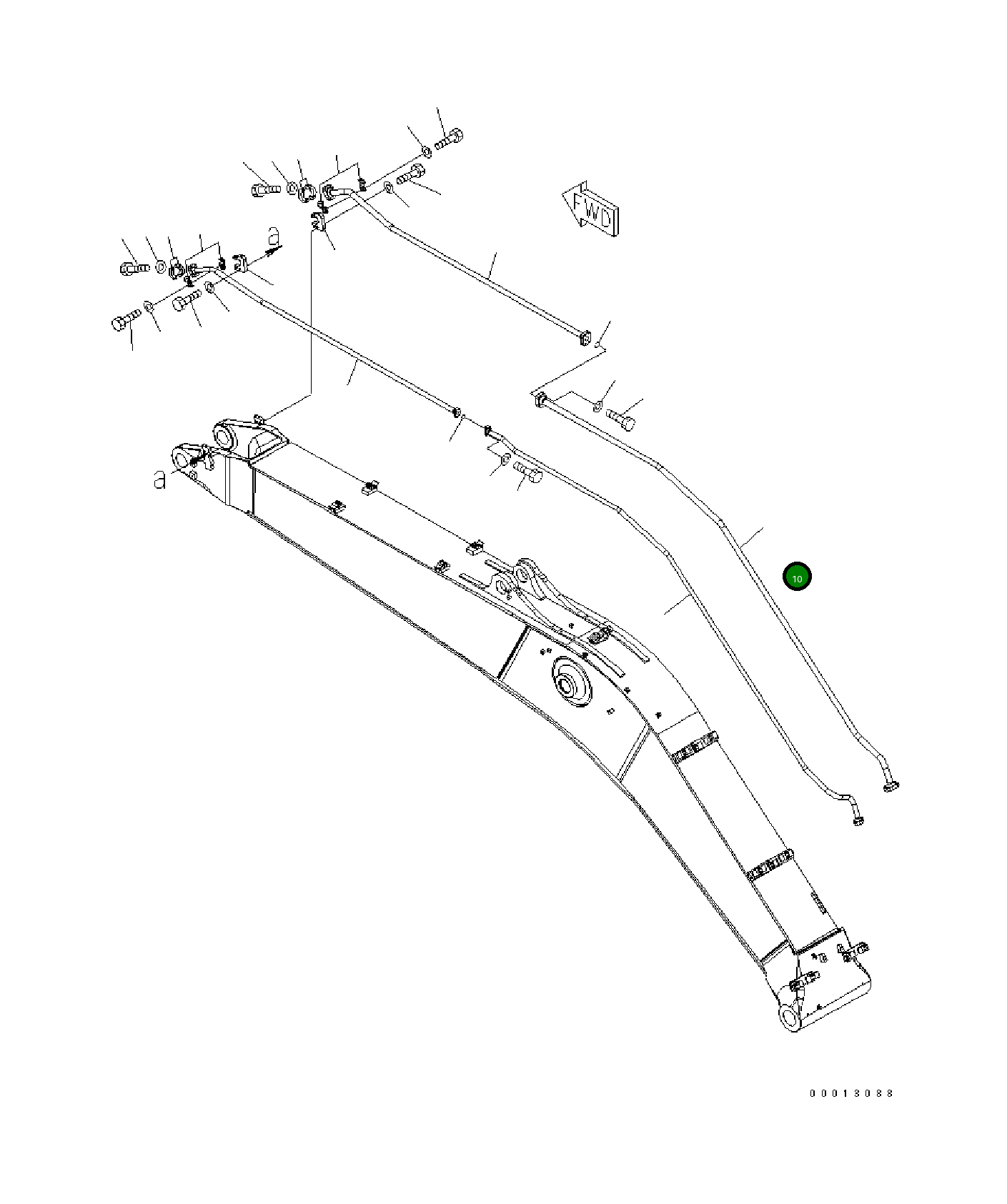 Трубка 208-970-7140 Komatsu