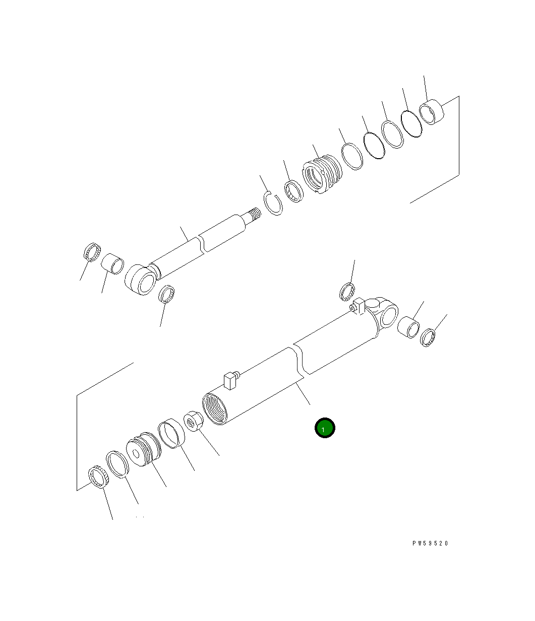 Цилиндр 707-11-80A10 Komatsu