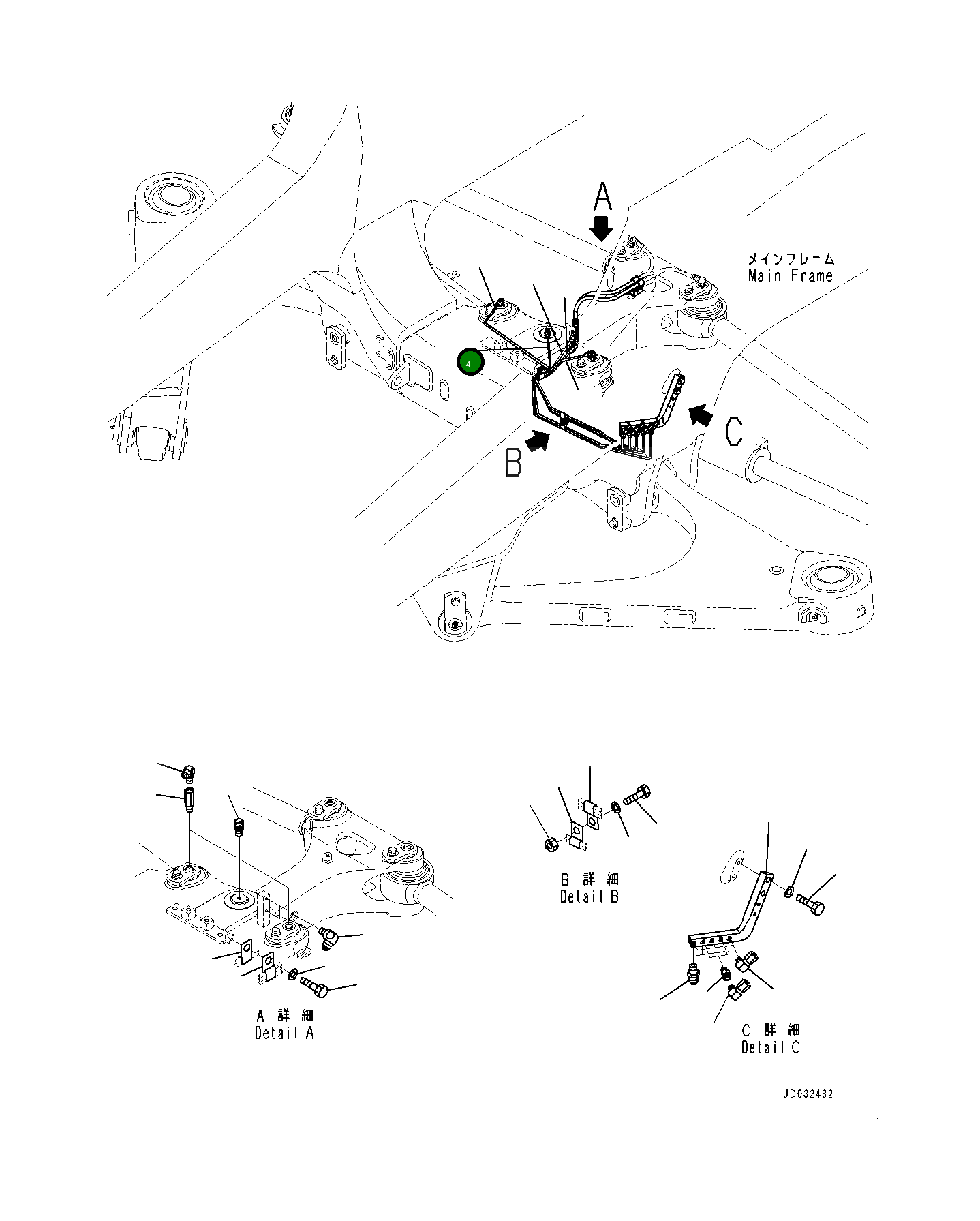 Трубка 561-52-82473 Komatsu