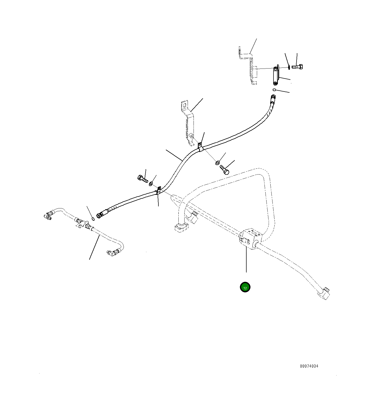 Трубка 419-T90-4433 Komatsu