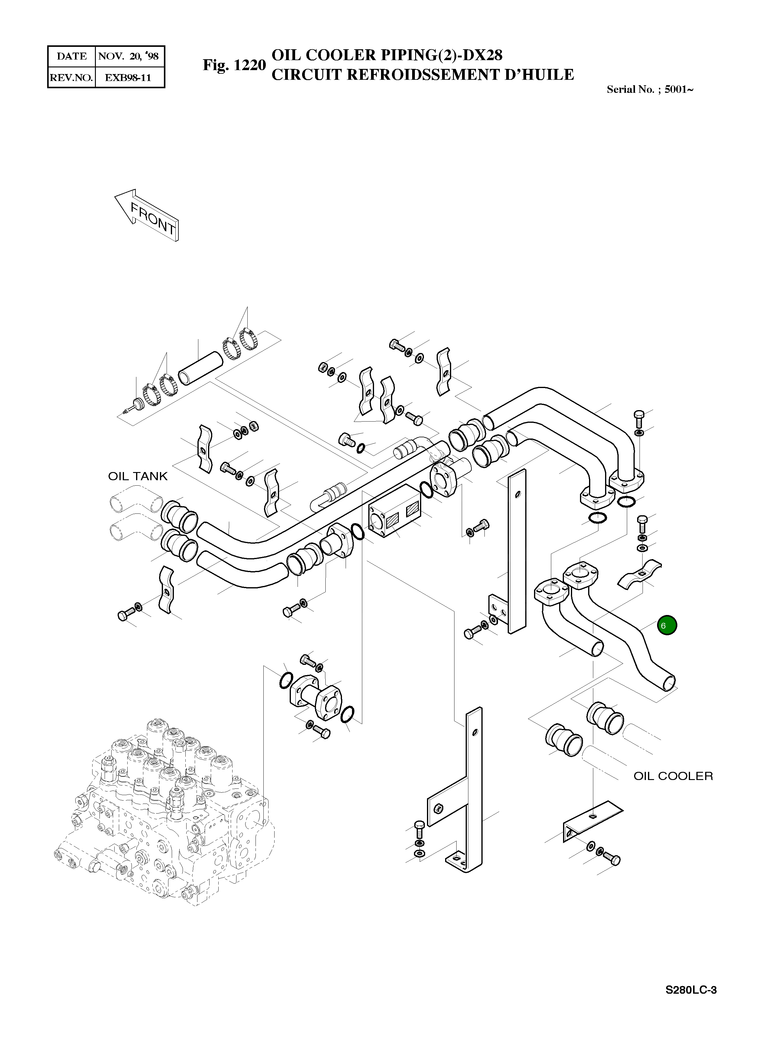 Труба 2183-3515C Komatsu