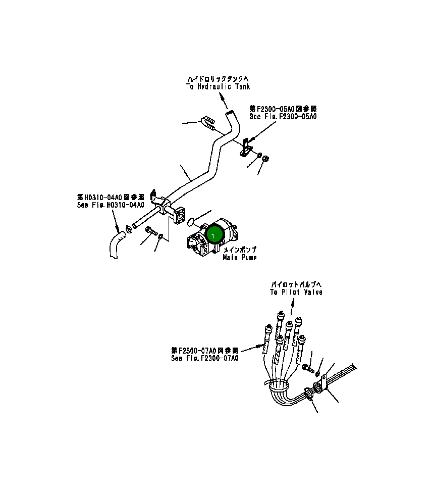Трубка 124-62-61161 Komatsu