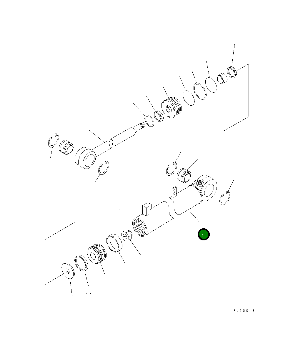 Цилиндр 233-63-18340 Komatsu