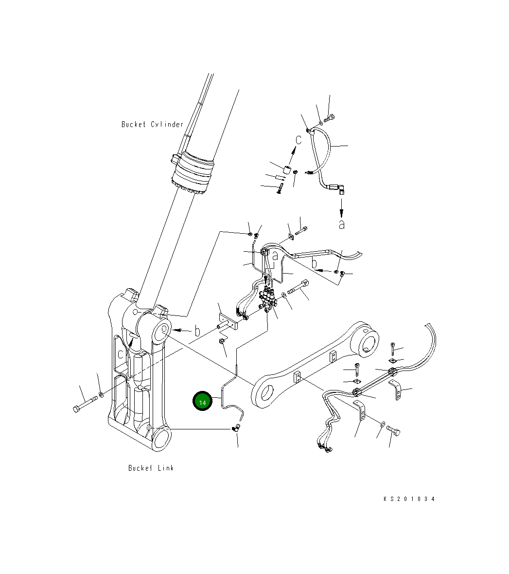 Трубка 208-70-K3341 Komatsu