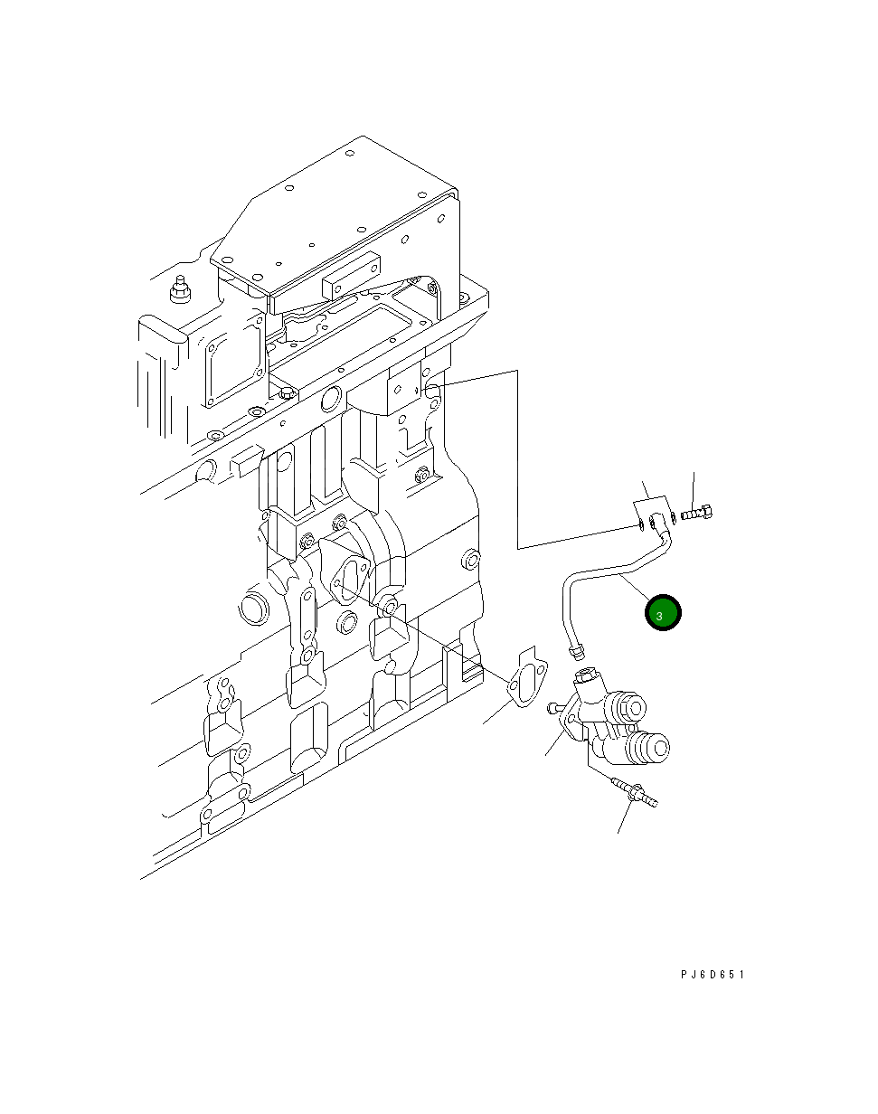 Трубка 6742-01-2180 Komatsu