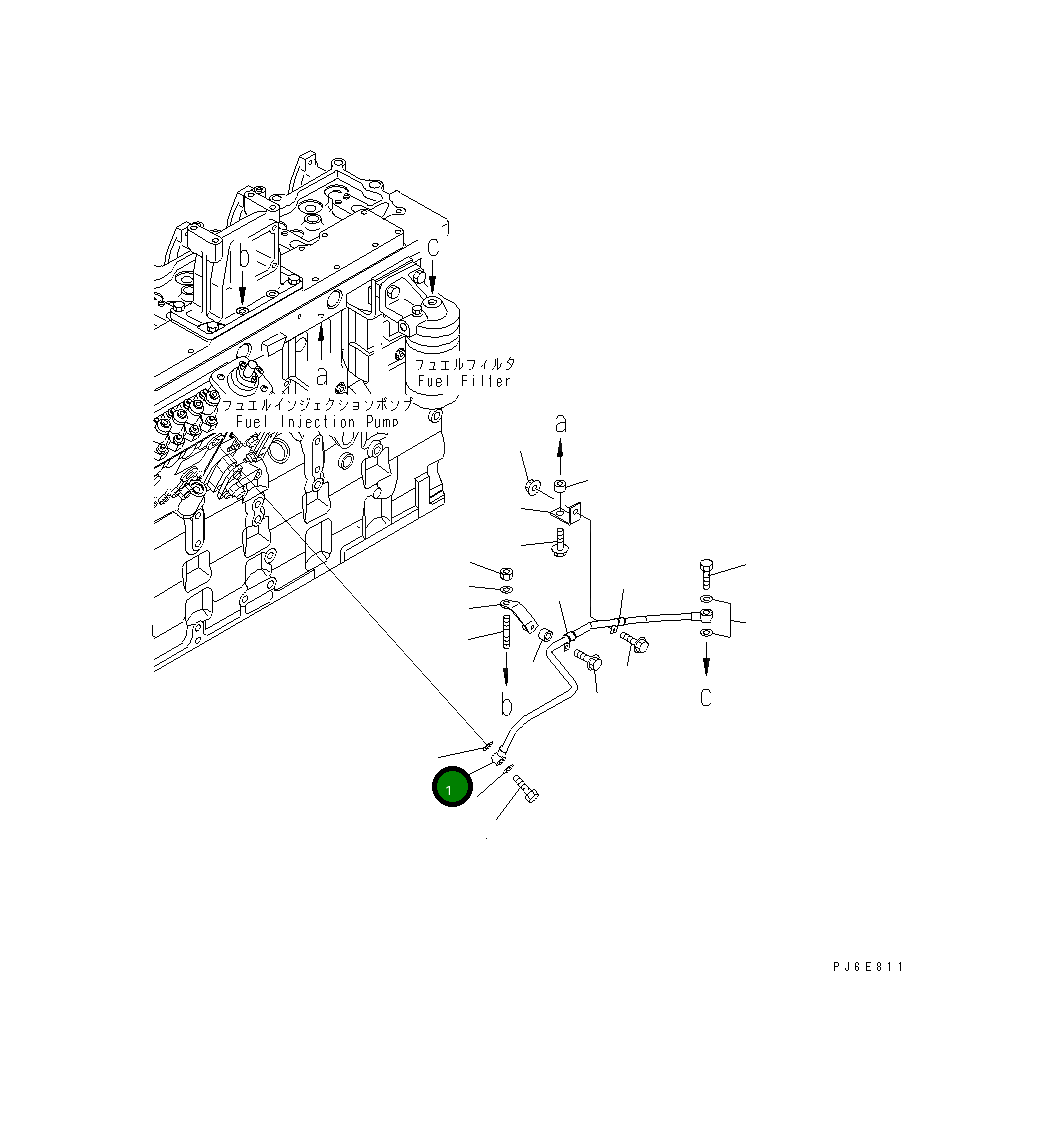 Трубка 6743-71-6430 Komatsu