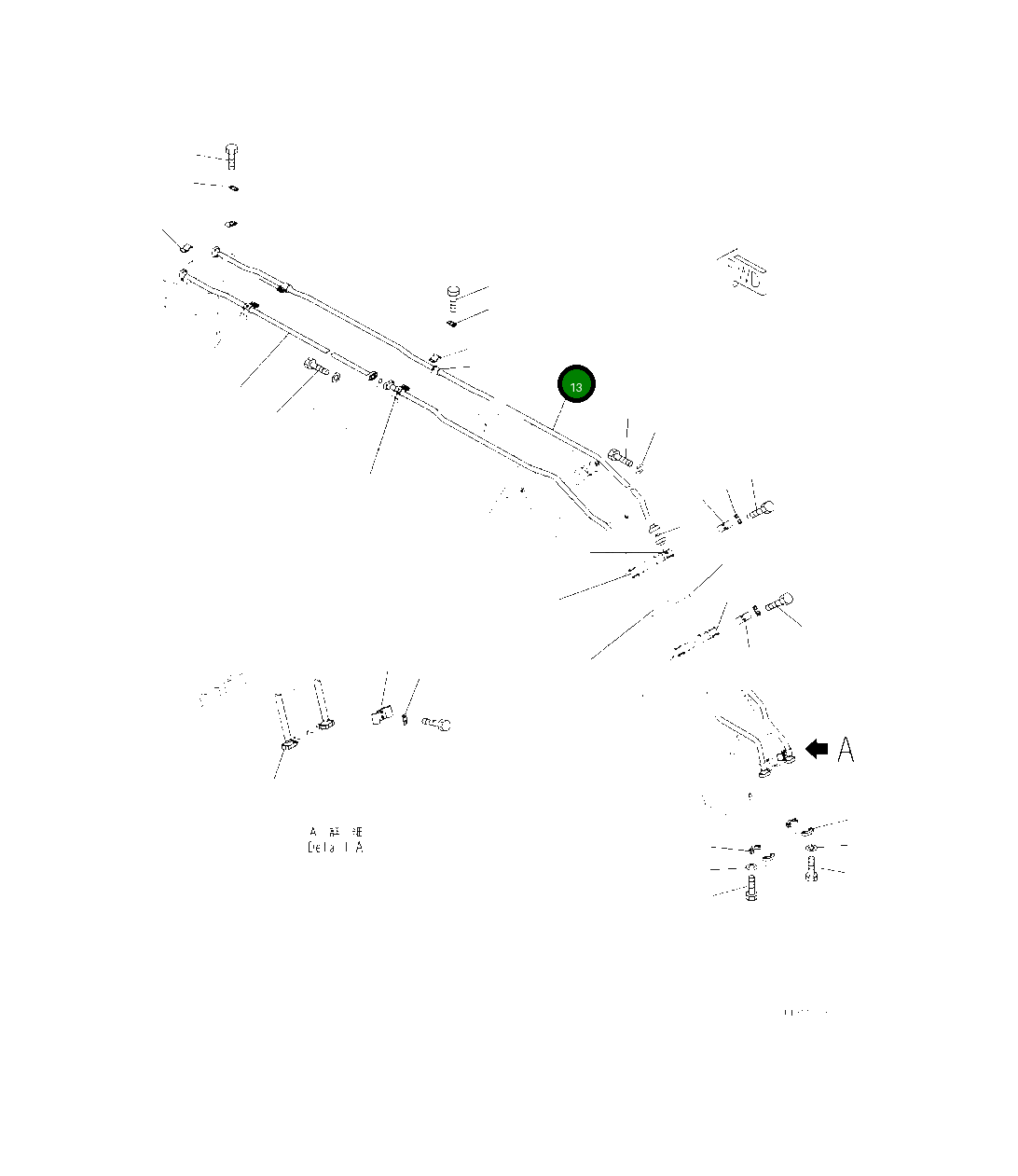 Трубка 2A6-62-11161 Komatsu