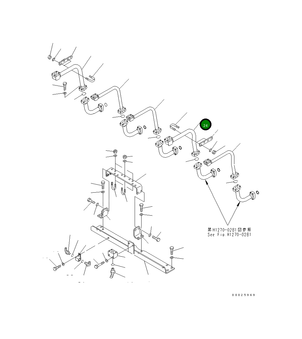 Трубка 208-62-65350 Komatsu