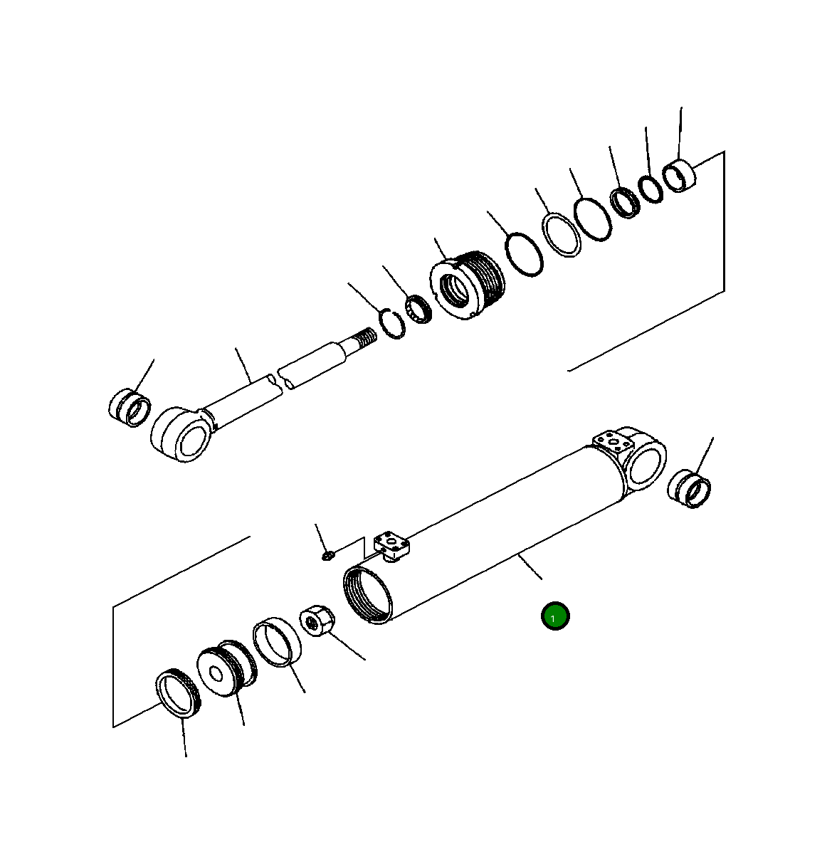 Цилиндр 707-11-13322 Komatsu