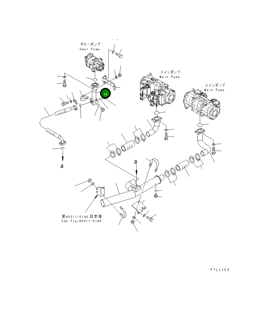 Трубка 209-62-78851 Komatsu