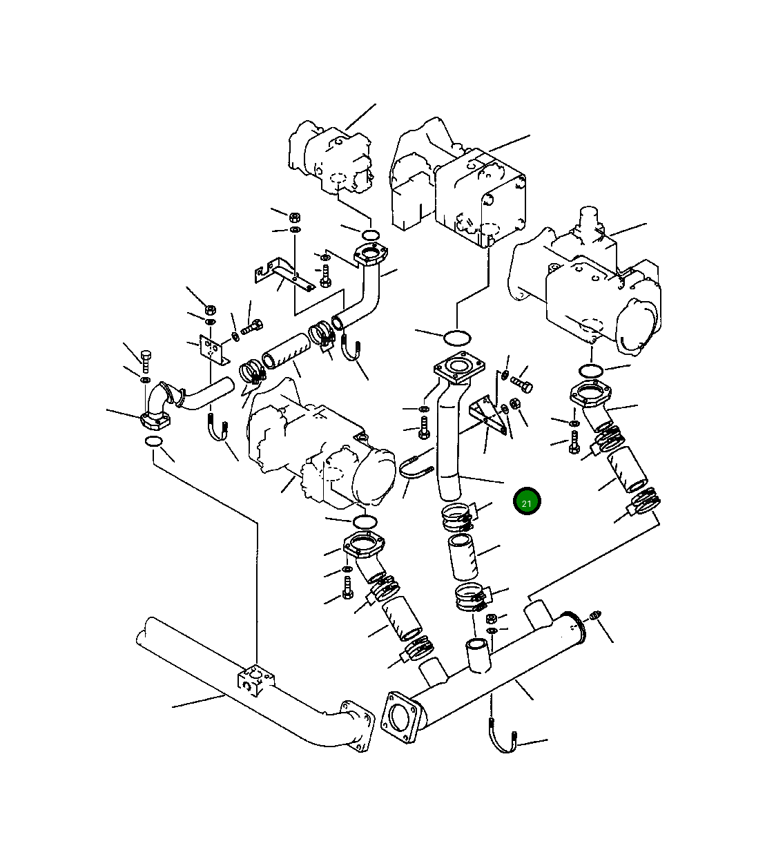 Трубка 209-62-55370 Komatsu
