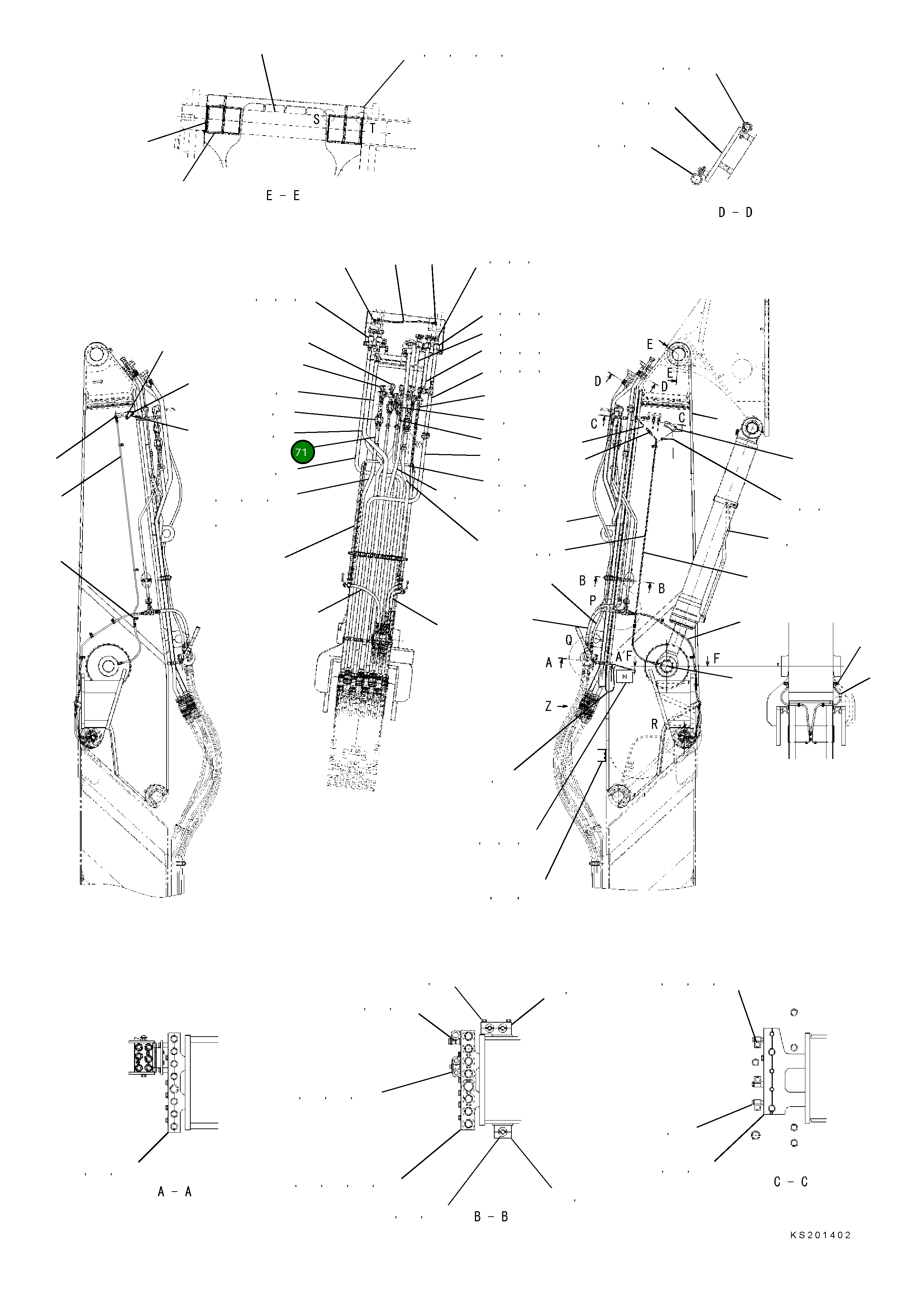 Трубка 208-62-KB930 Komatsu