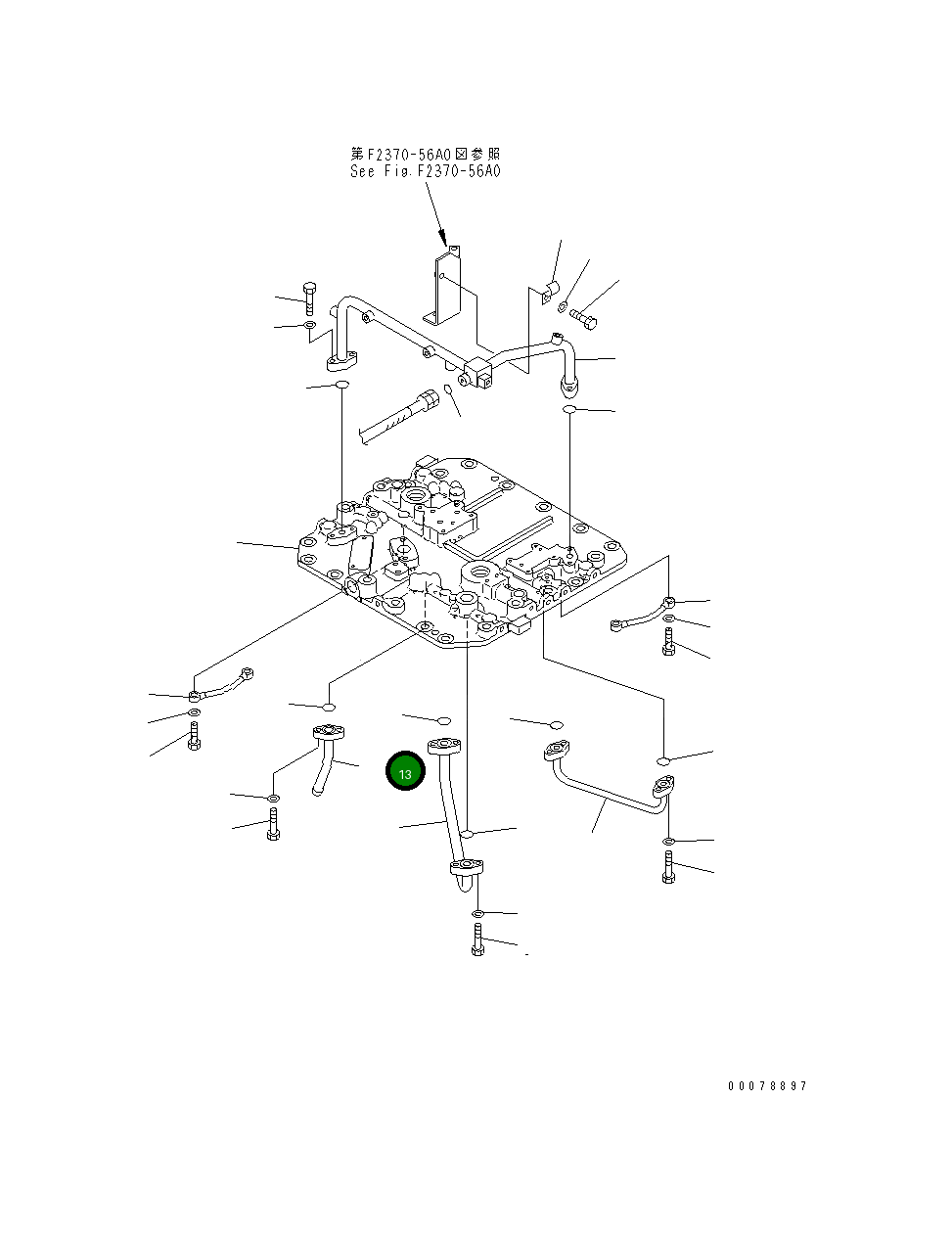 Трубка 134-22-67161 Komatsu