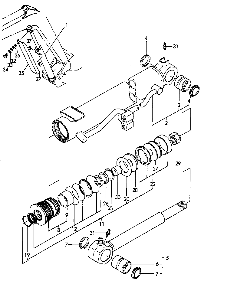 Цилиндр YM17216472101K Komatsu