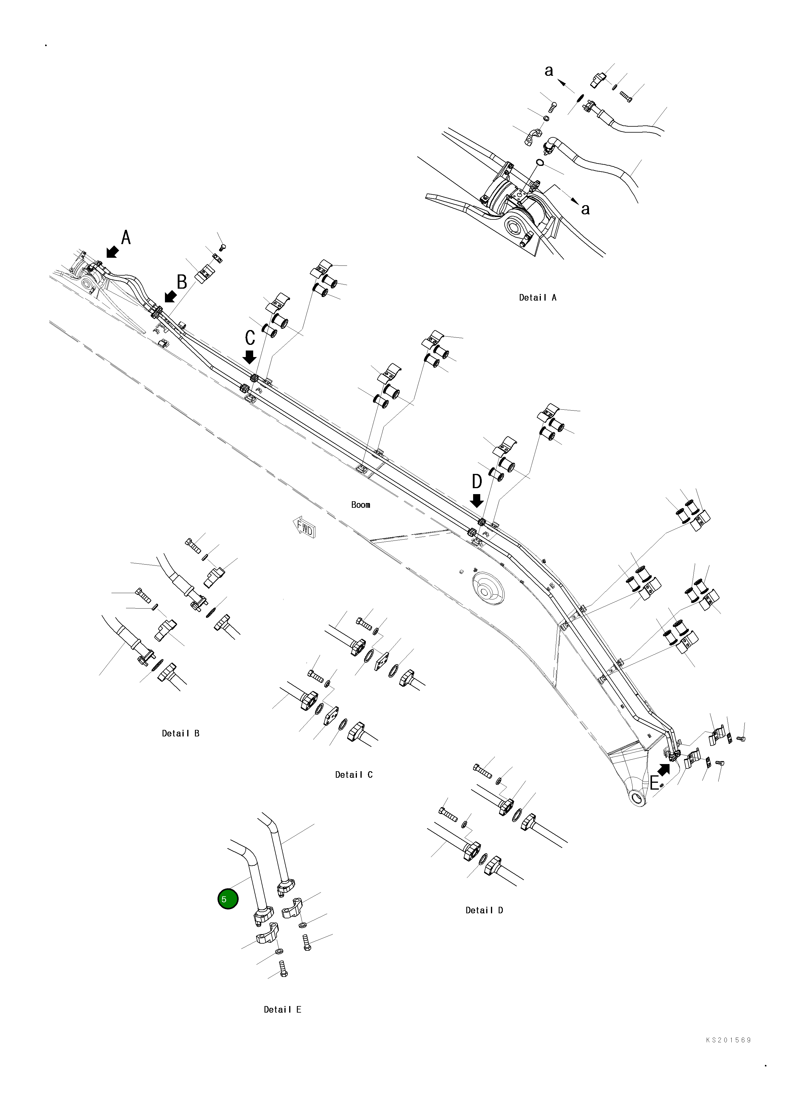 Трубка 206-62-K3041 Komatsu