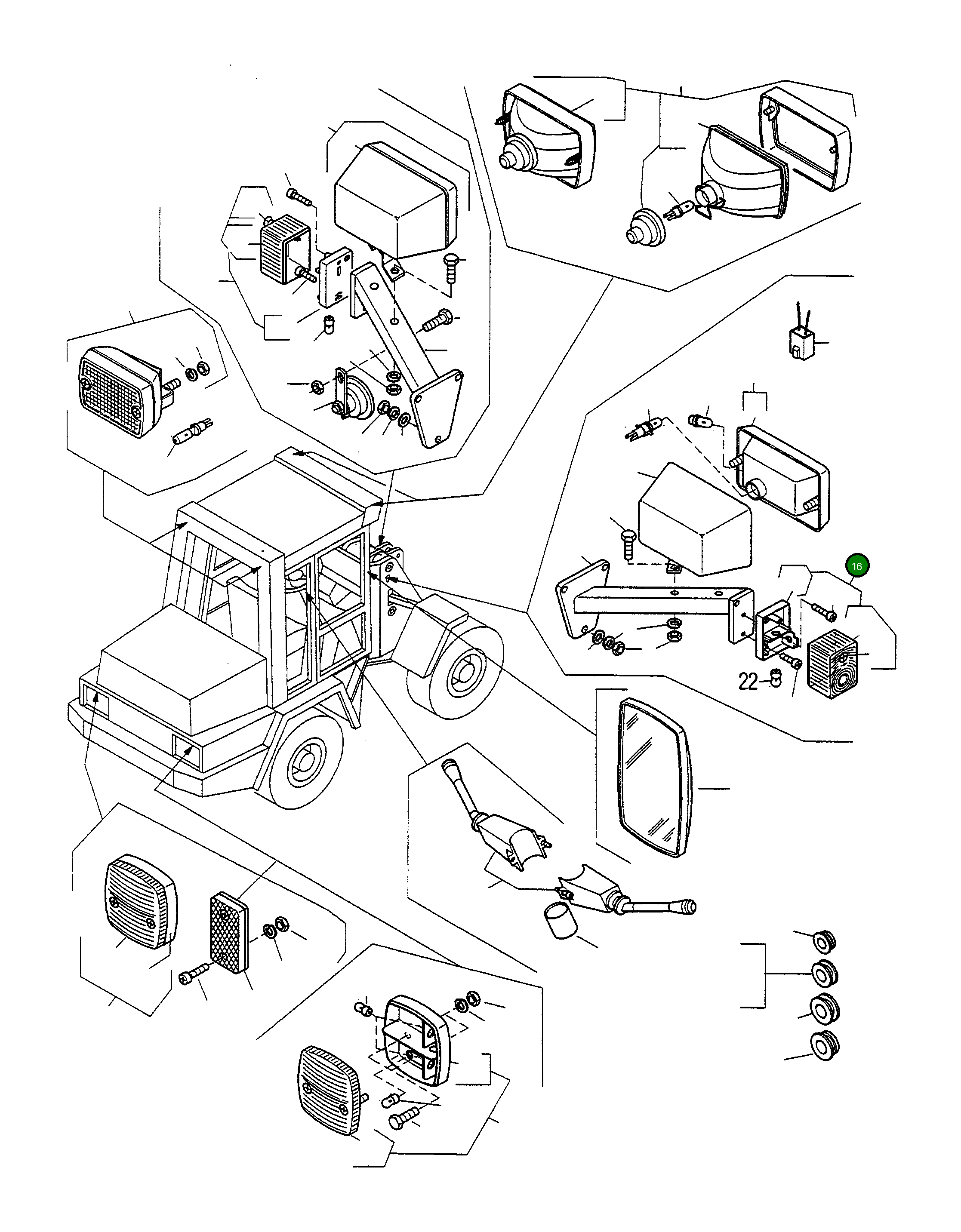Фонарь указателя поворота 4241079M91 Komatsu