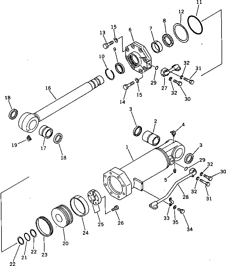 Цилиндр 195-63-44341 Komatsu