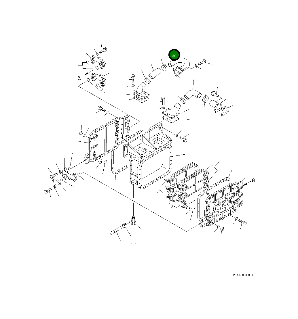 Трубка 196-03-32150 Komatsu