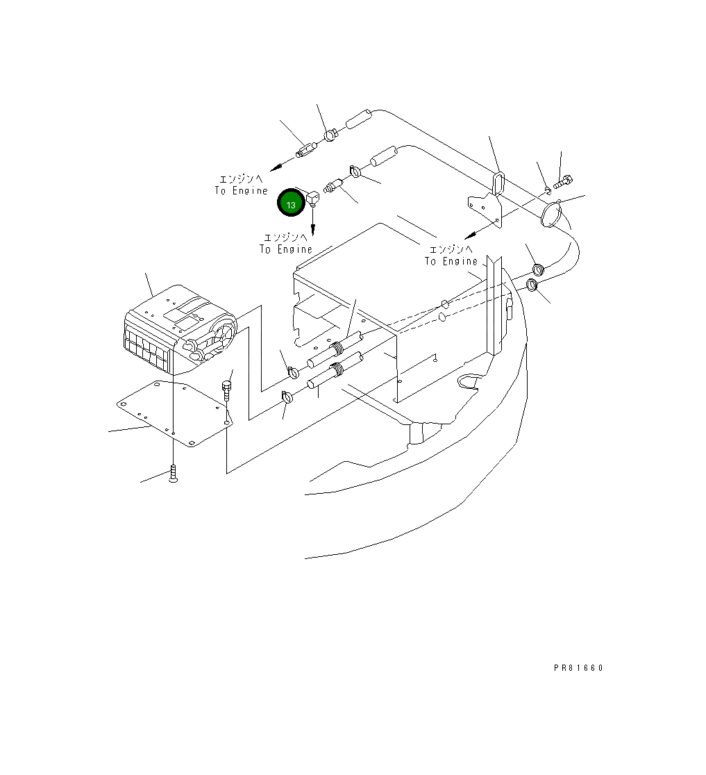Угловой штуцер YM933166-24240 Komatsu