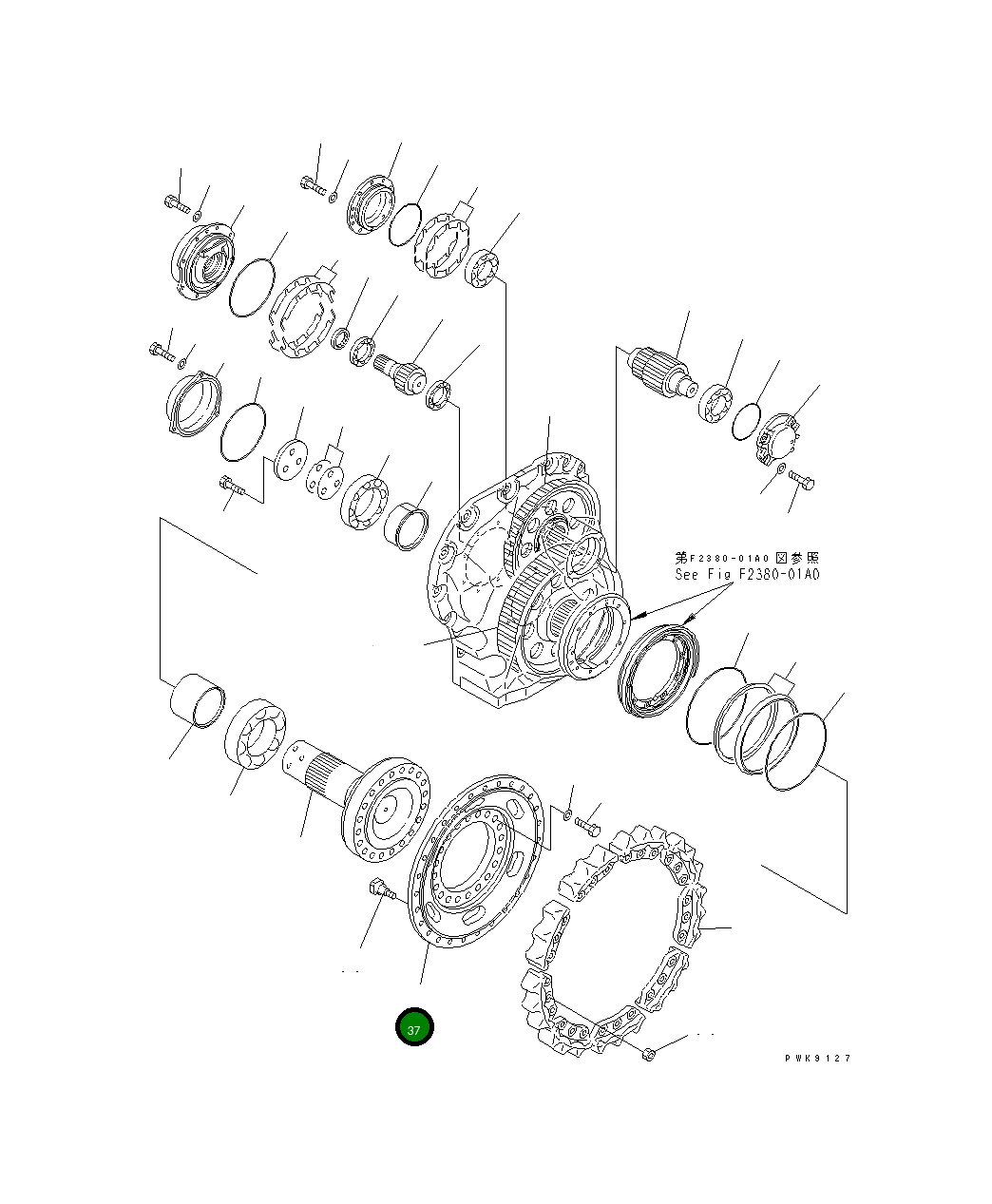 Ступица E 134-27-61560 Komatsu