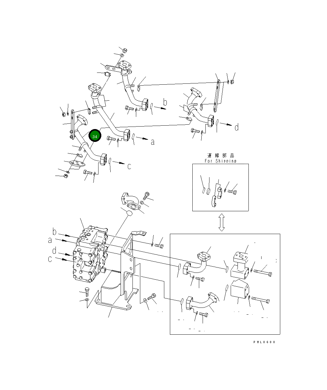 Трубка 198-78-32180 Komatsu