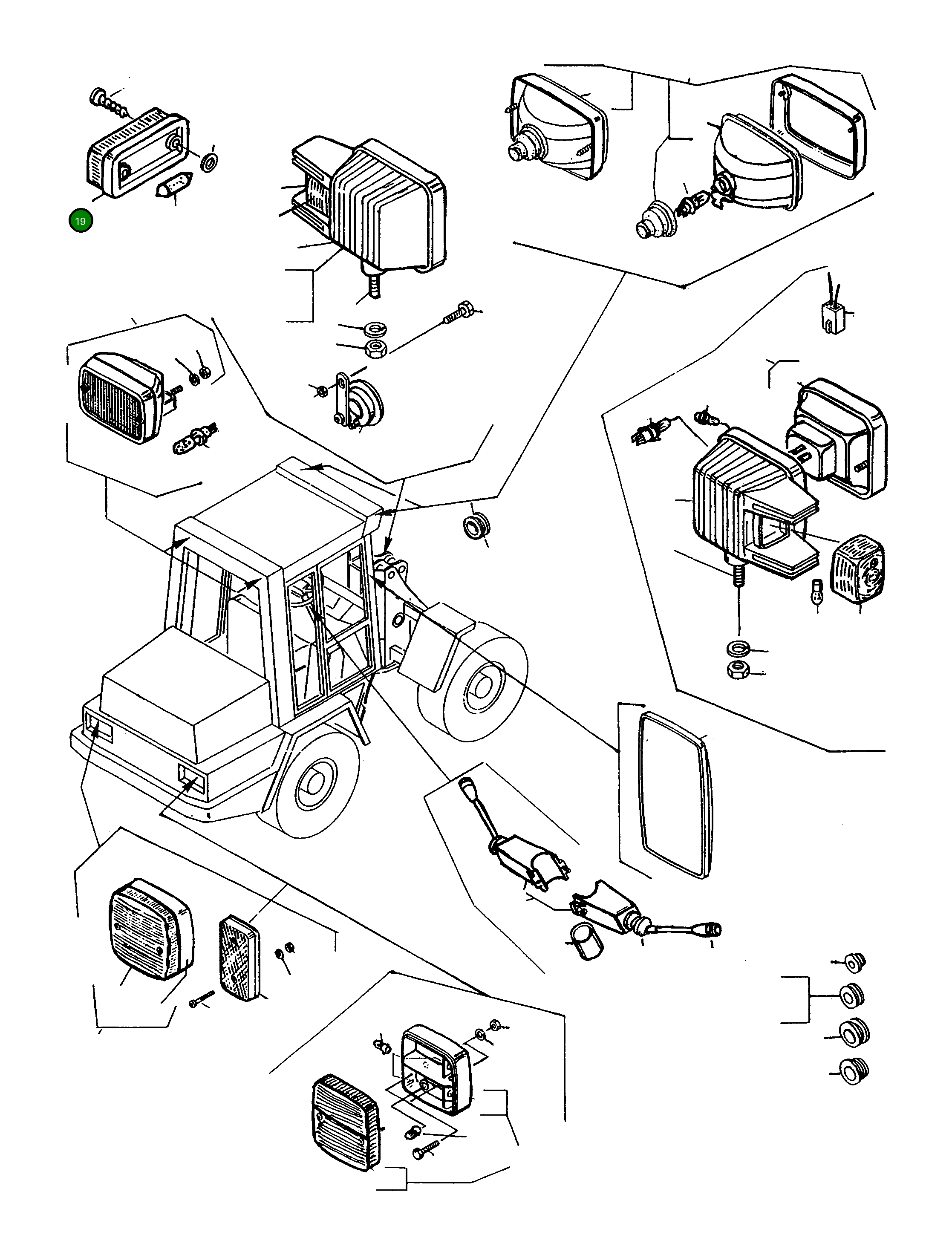 Фара 4916754M91 Komatsu