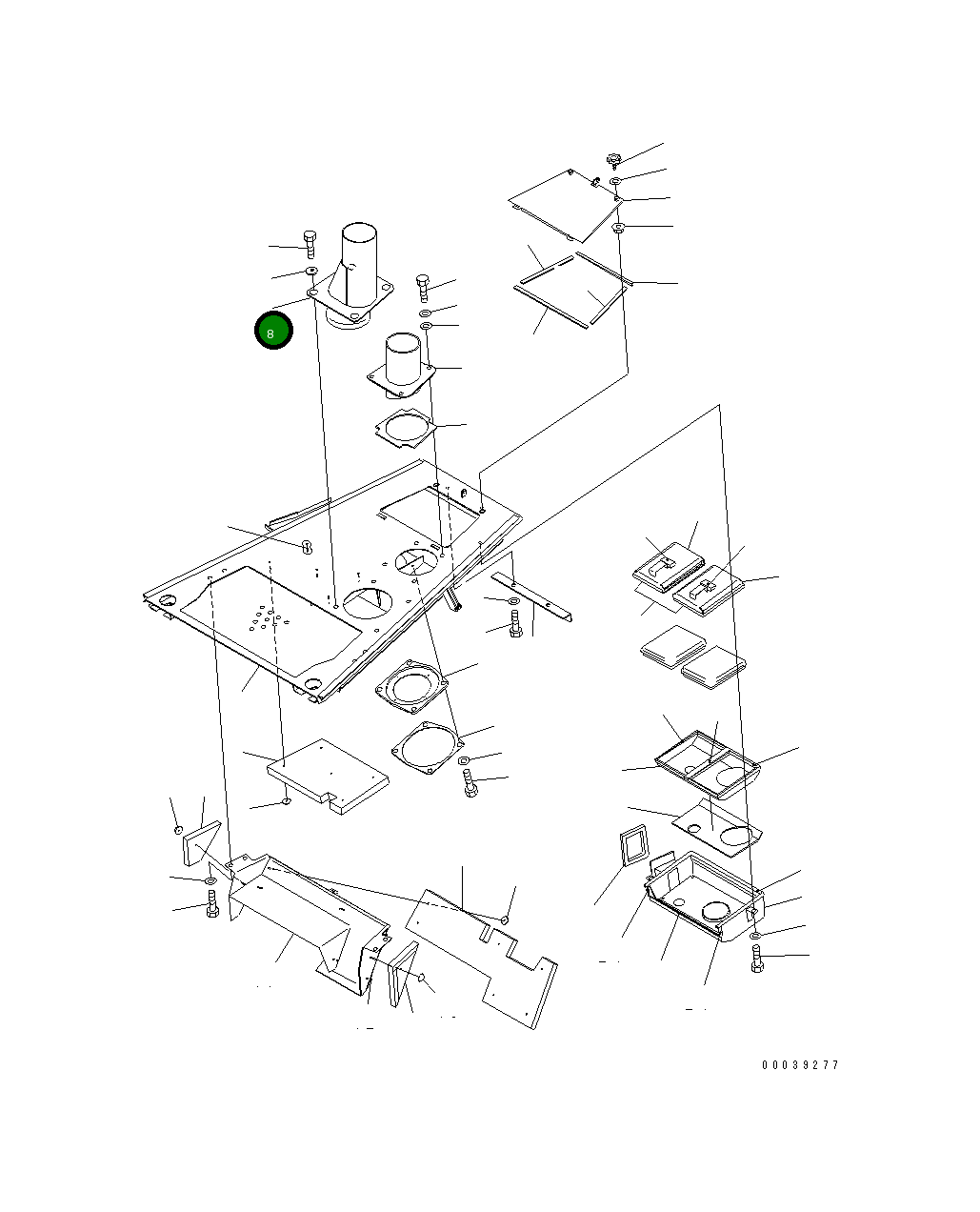 Труба 14X-54-39840 Komatsu