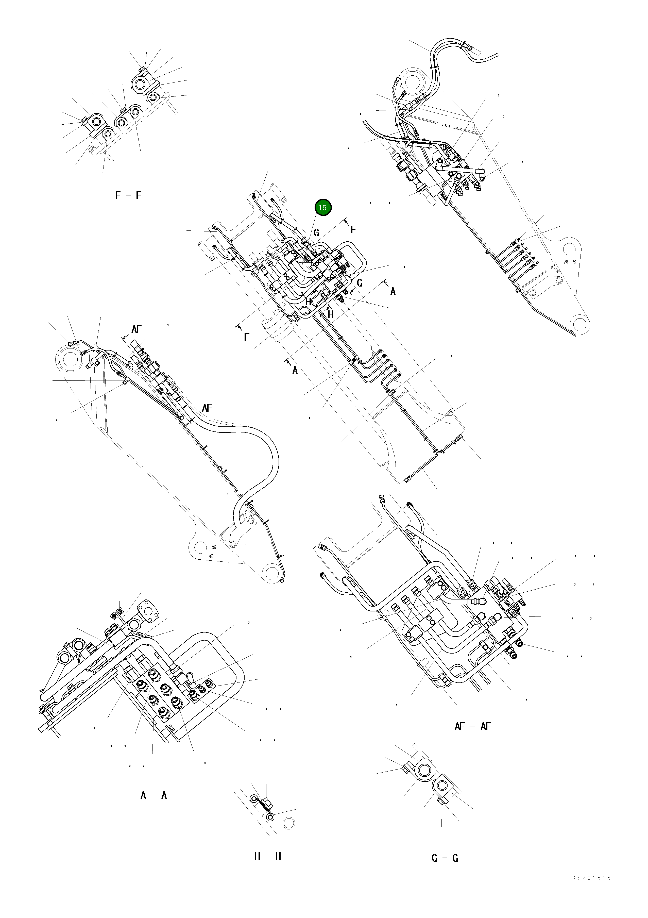 Трубка 22B-62-KA590 Komatsu