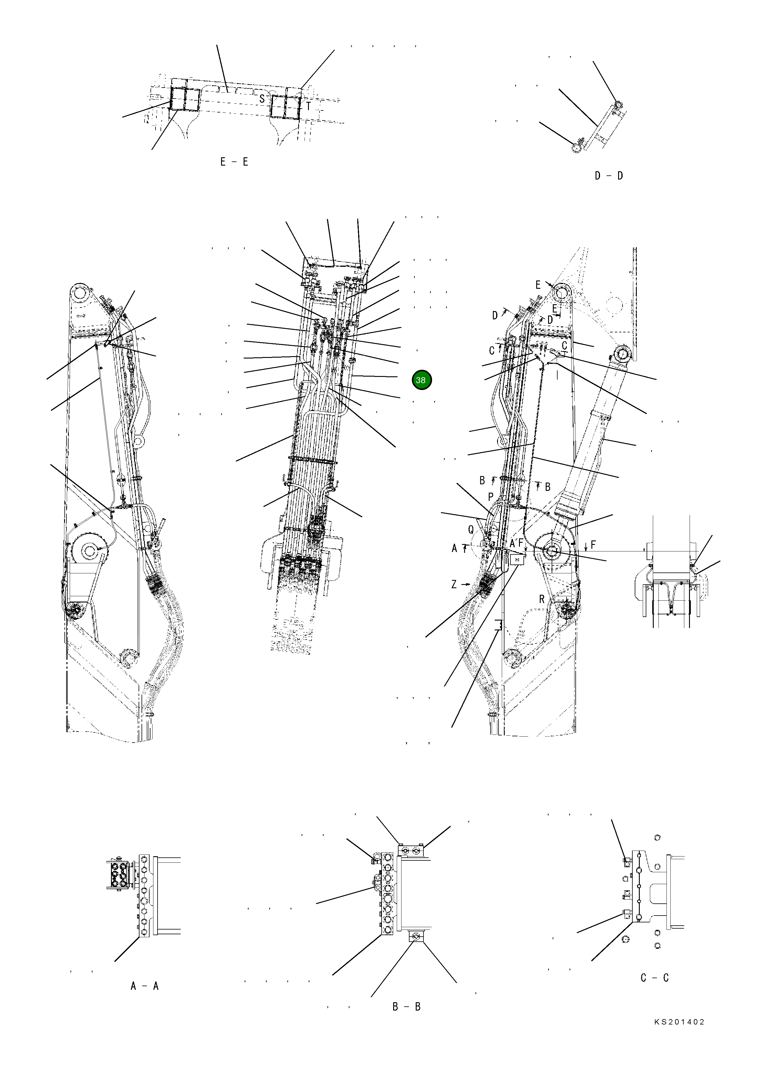 Трубка 208-62-KB830 Komatsu