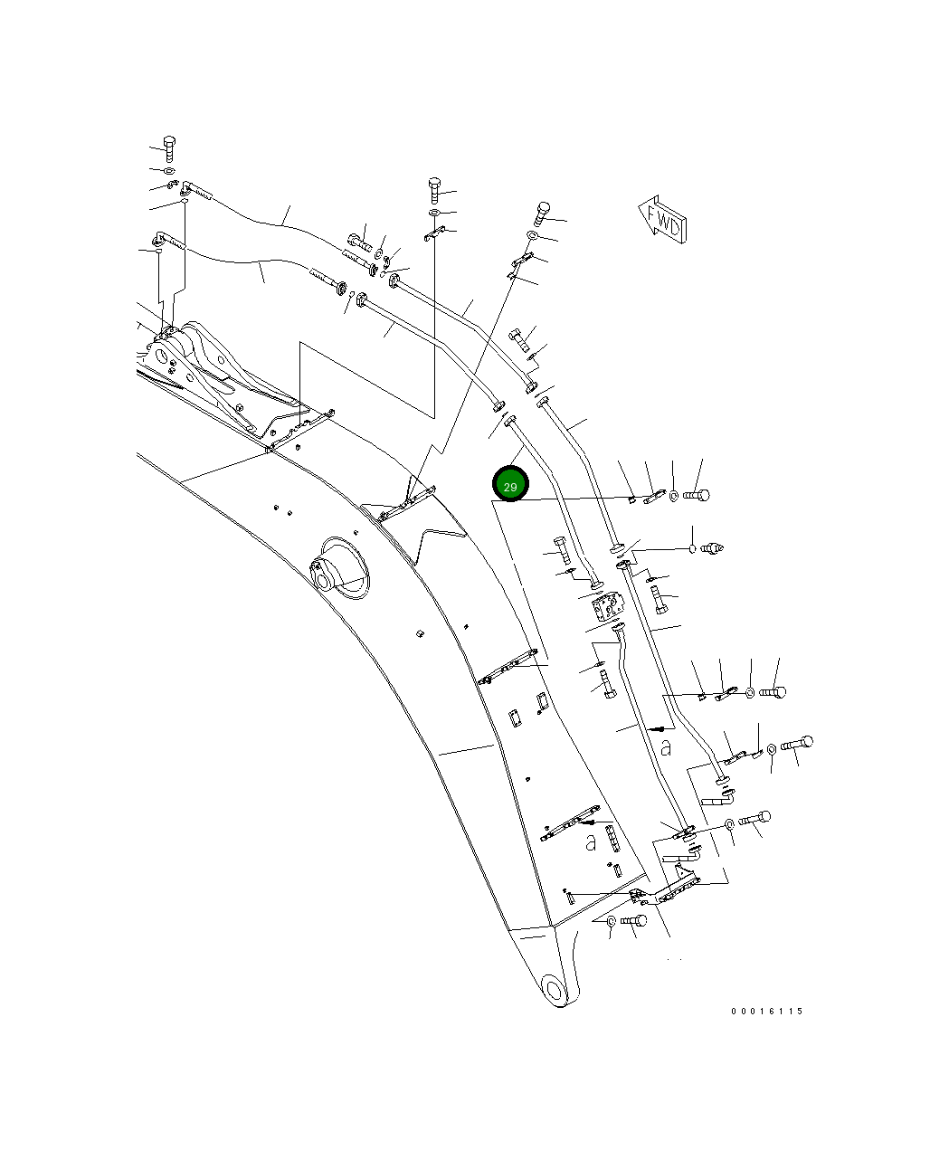 Трубка 209-64-12430 Komatsu