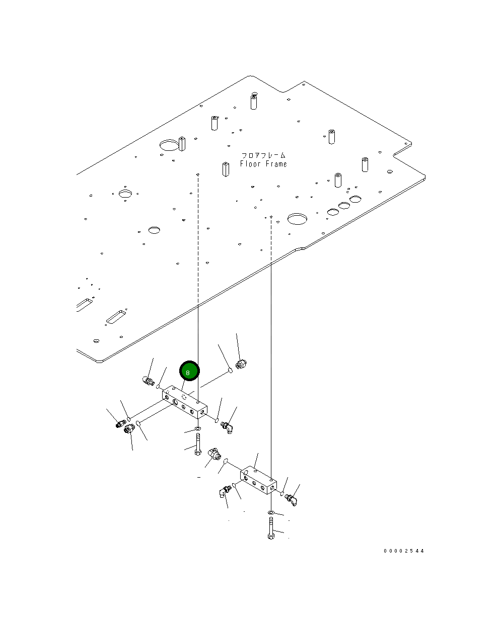 Т-образный блок 20K-62-31370 Komatsu