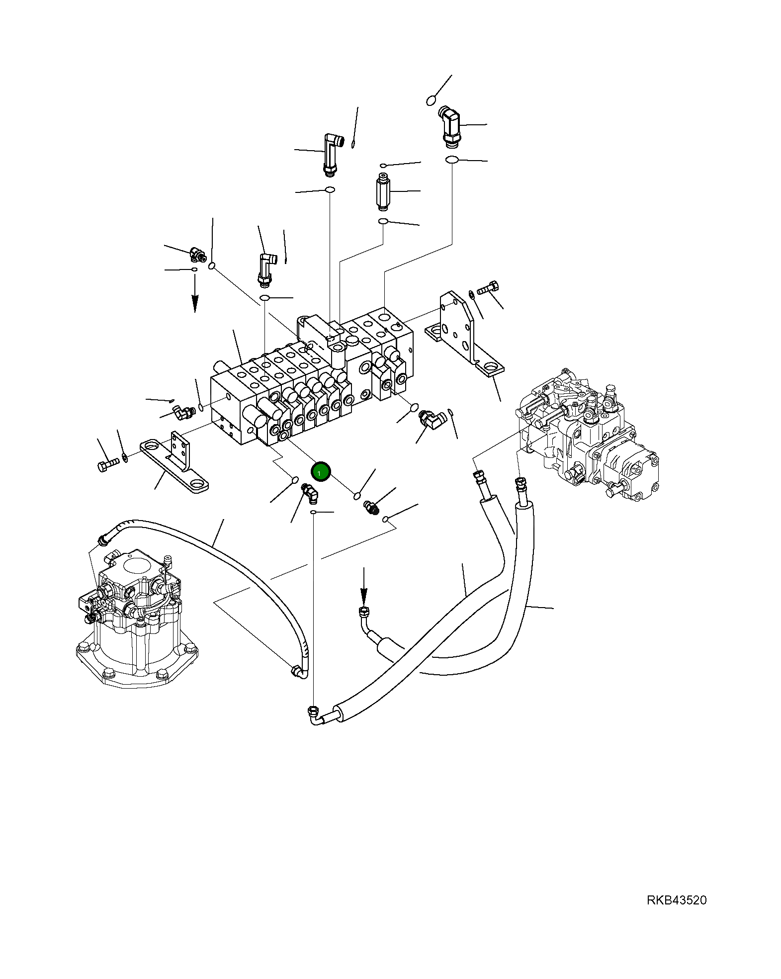 Управляющий клапан 723-19-13503 Komatsu