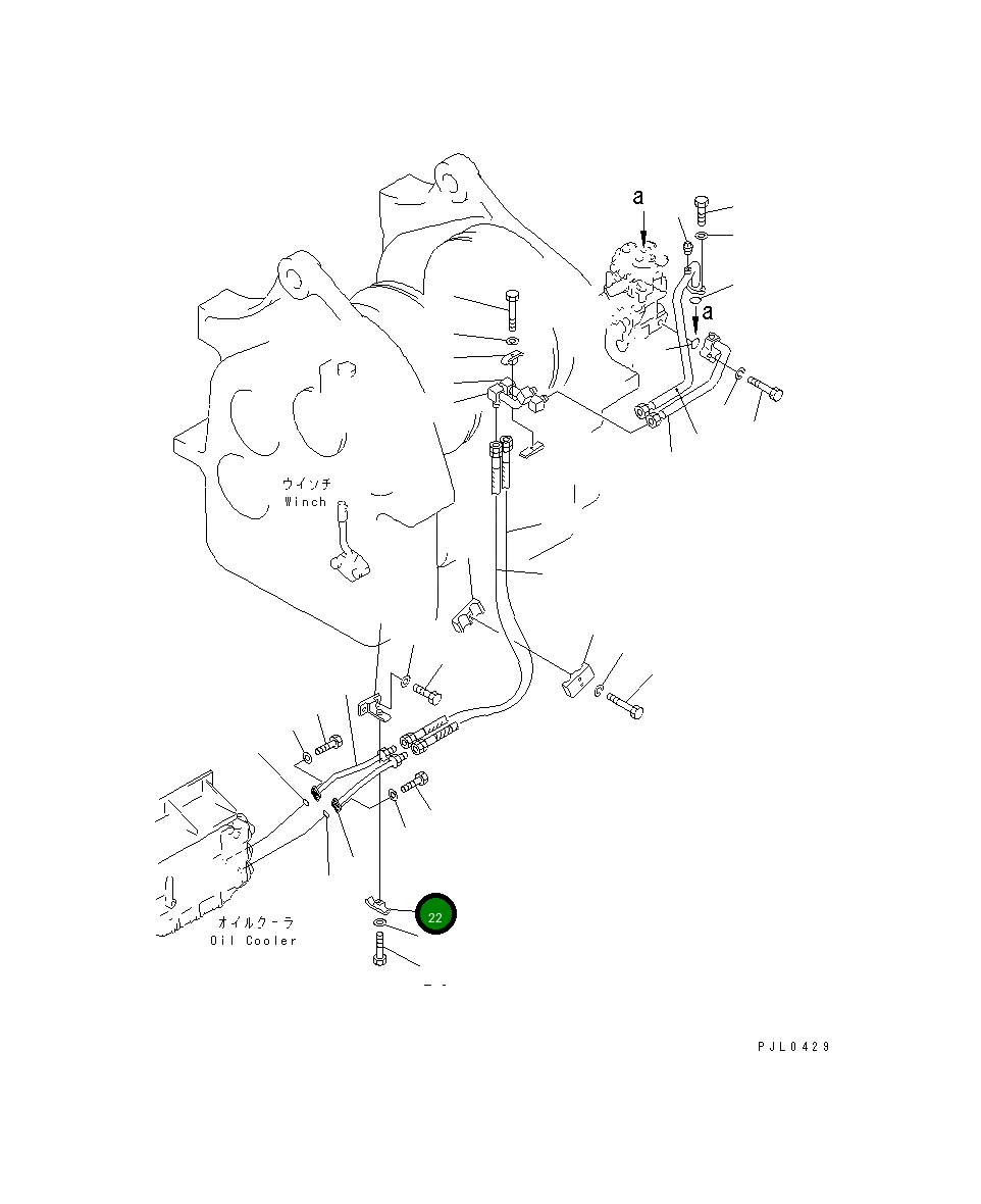 Трубка 19N-76-11150 Komatsu