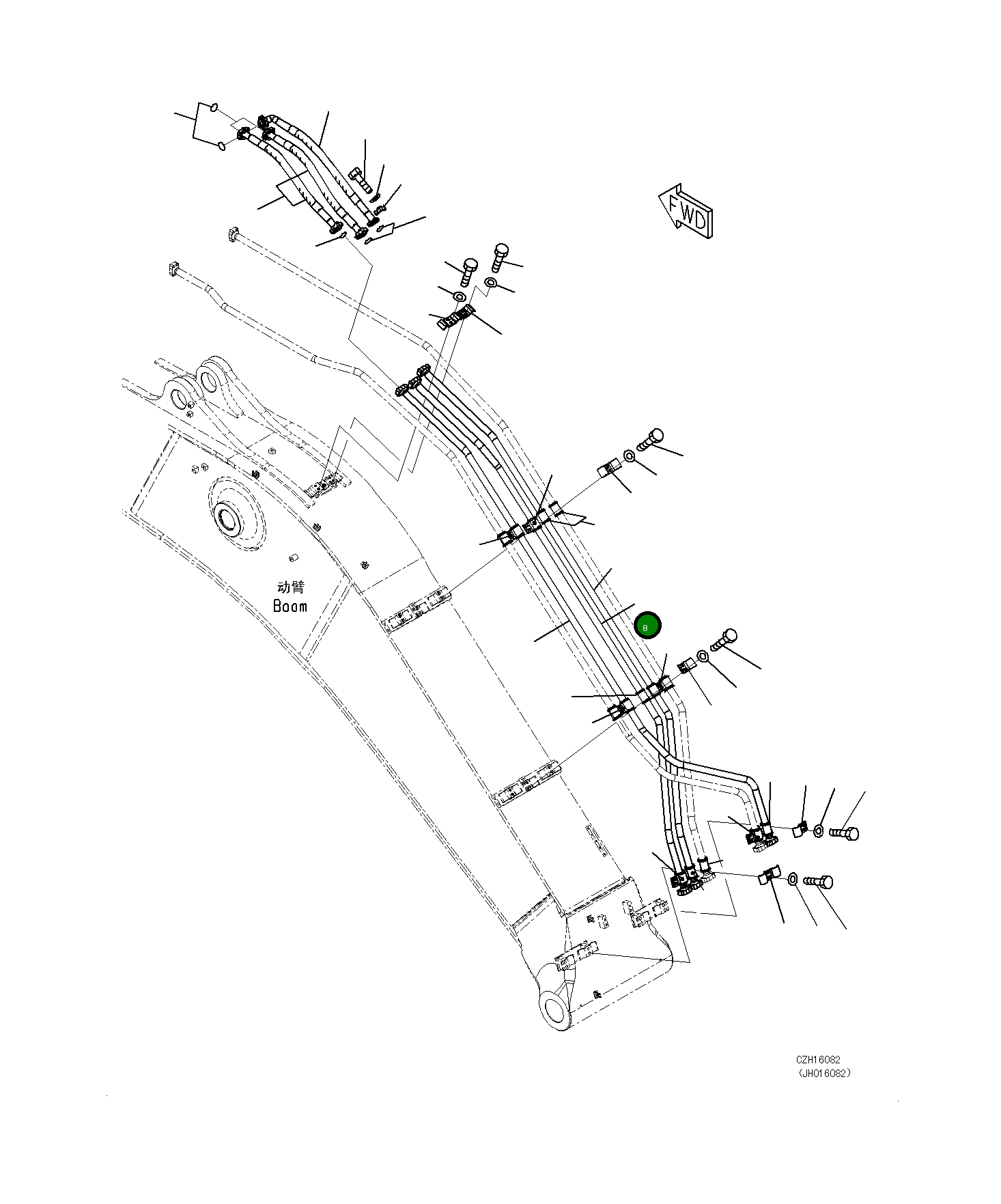 Трубка 208-62-74170 Komatsu
