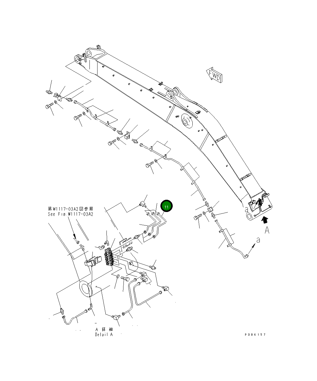 Трубка 208-70-65621 Komatsu