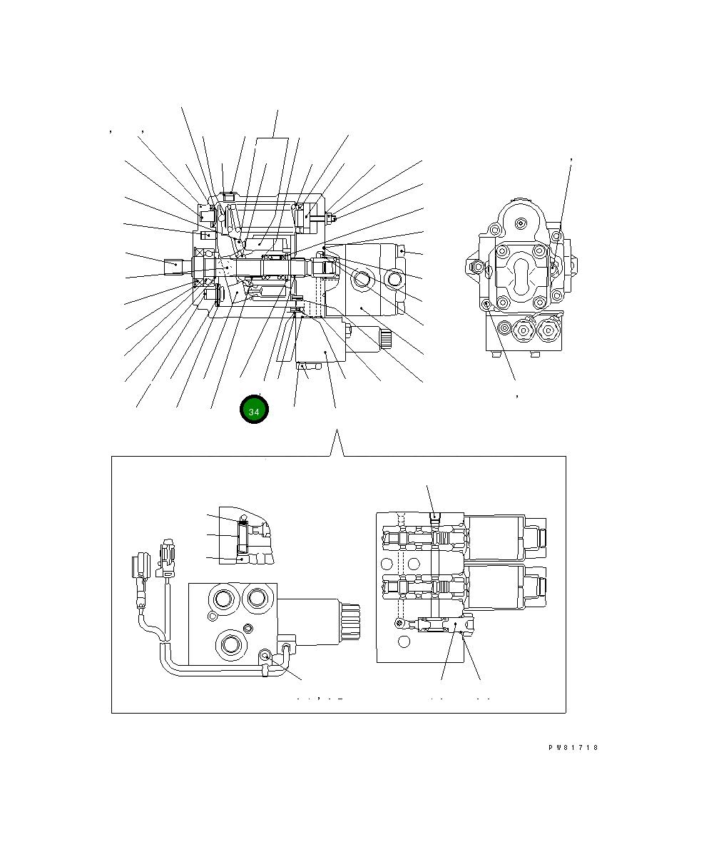 Стопорное кольцо YM22252-000350 Komatsu