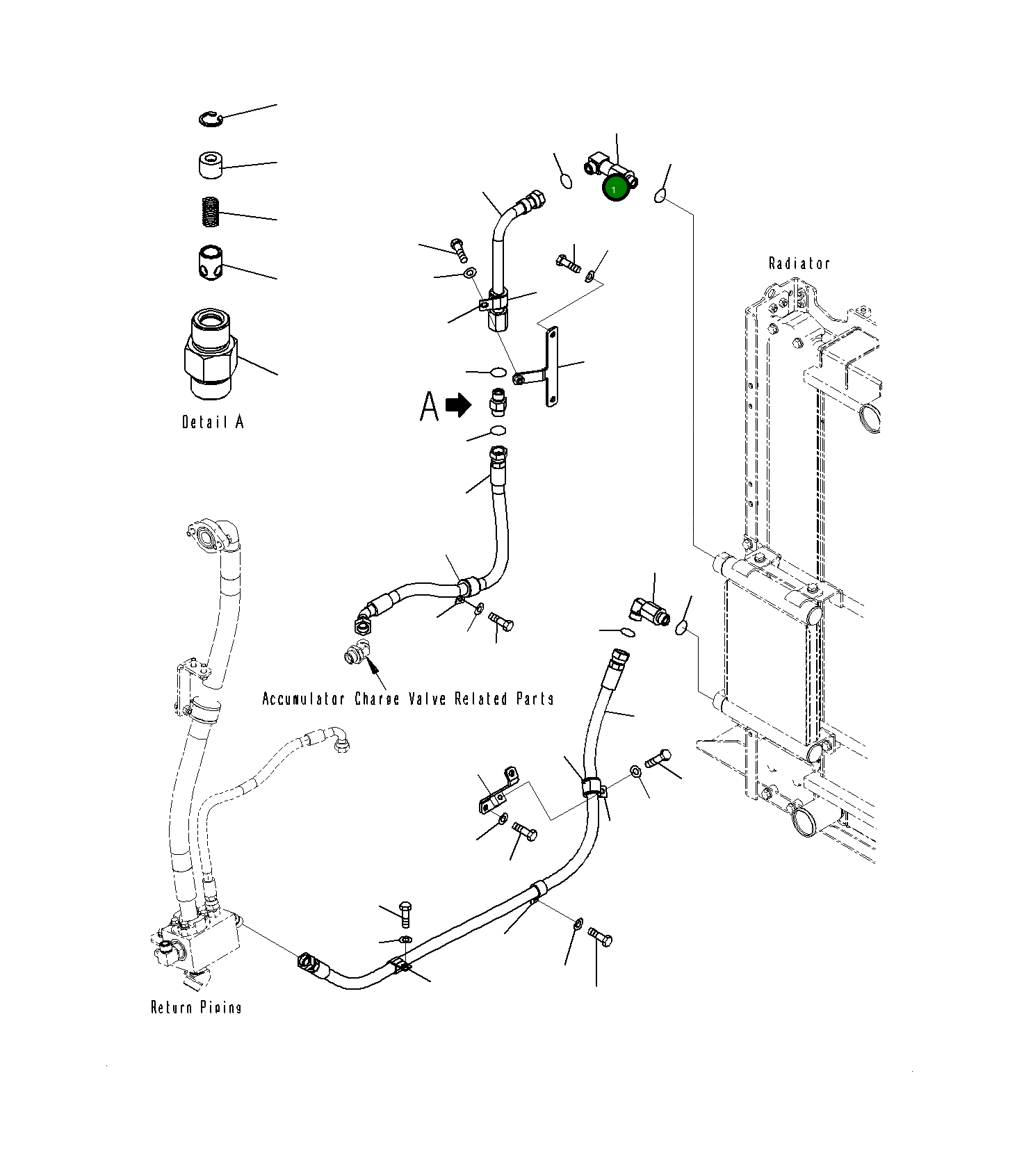 Угловой штуцер 23H-60-12370 Komatsu
