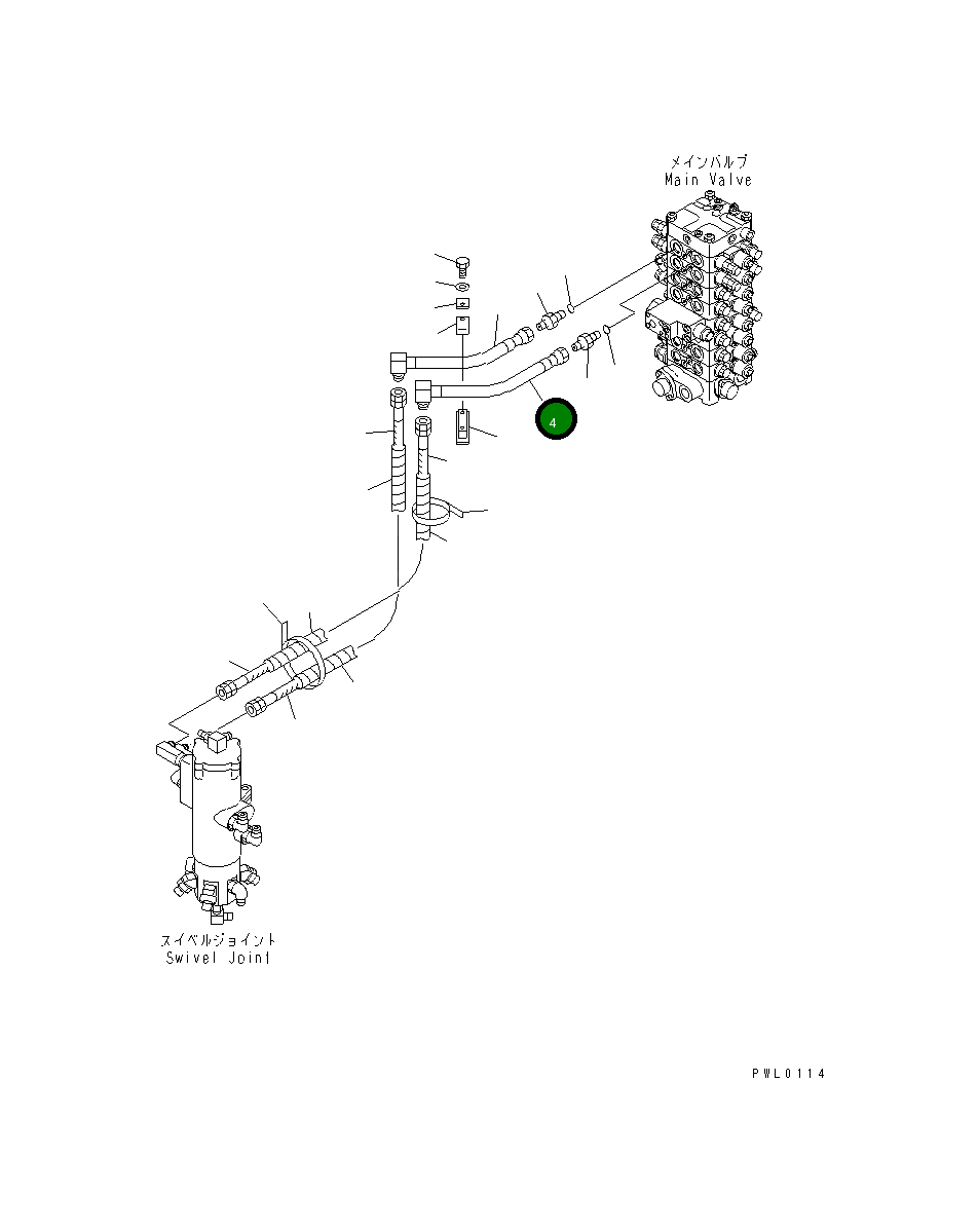 Трубка 203-910-6121 Komatsu