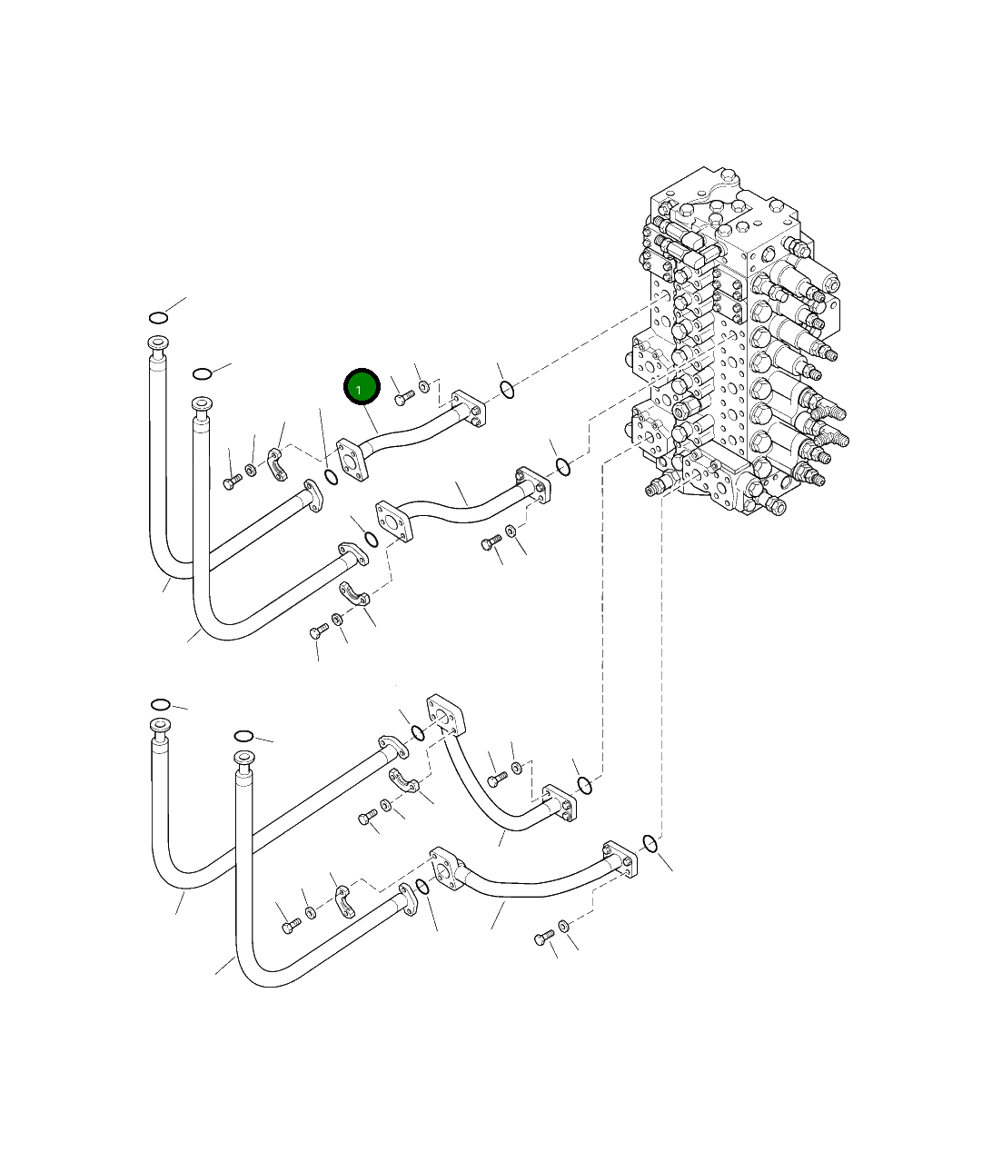Трубка 206-62-A1850 Komatsu