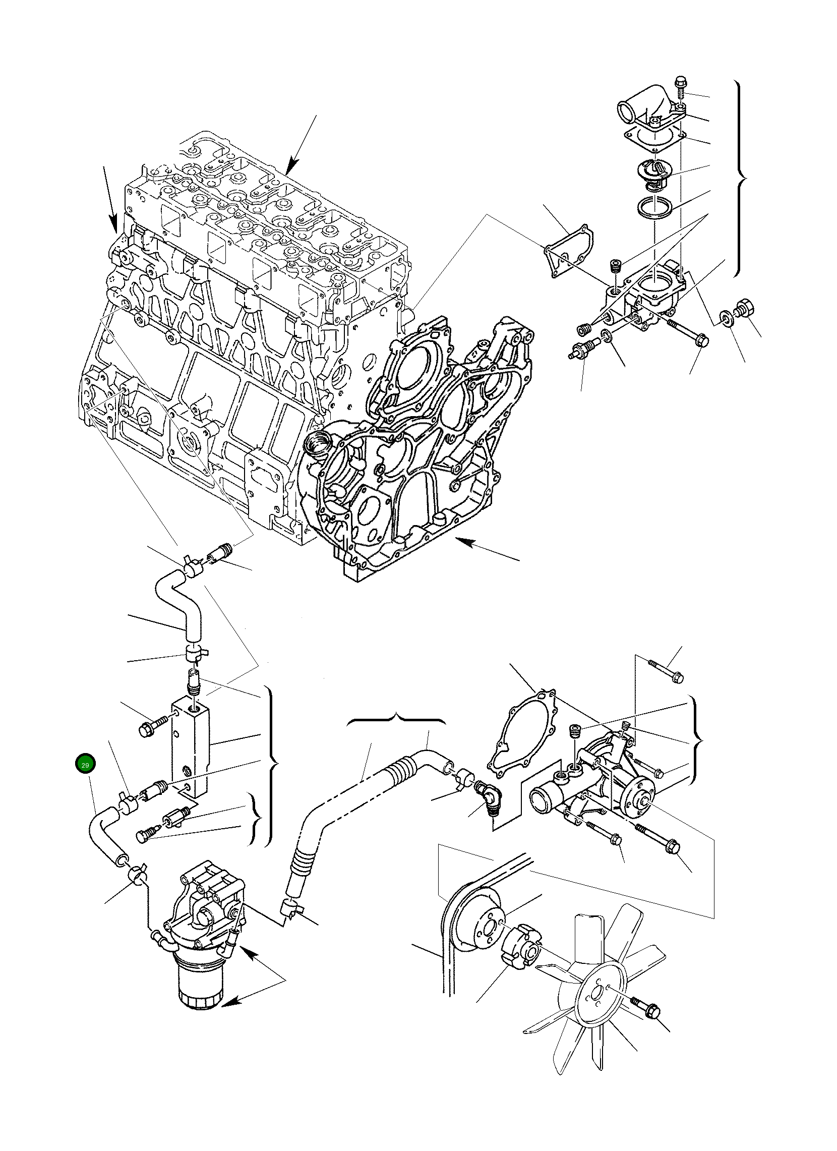 Трубка YM23910-49031 Komatsu