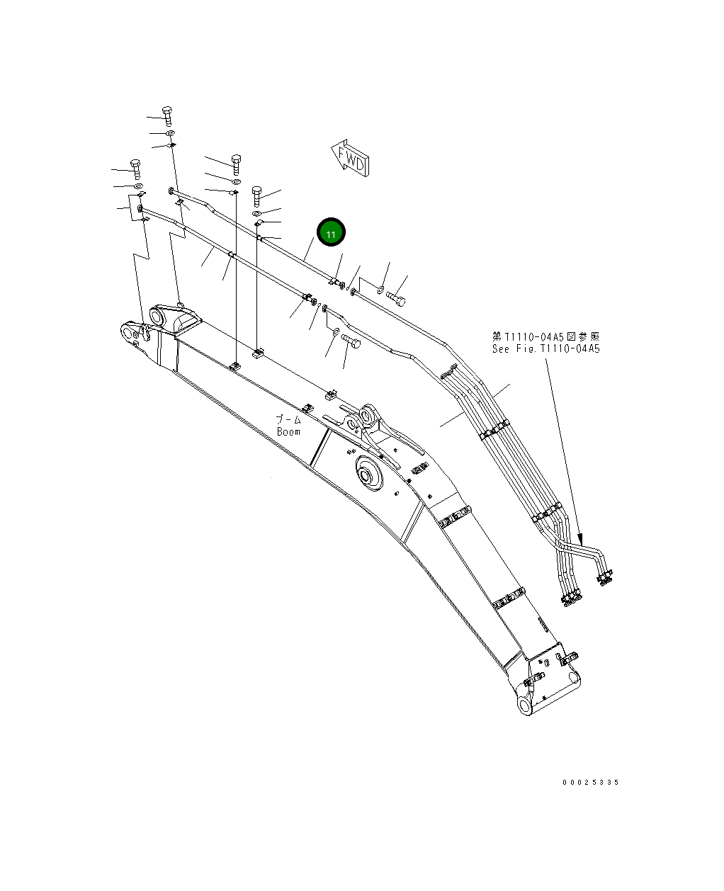 Трубка 208-62-76880 Komatsu